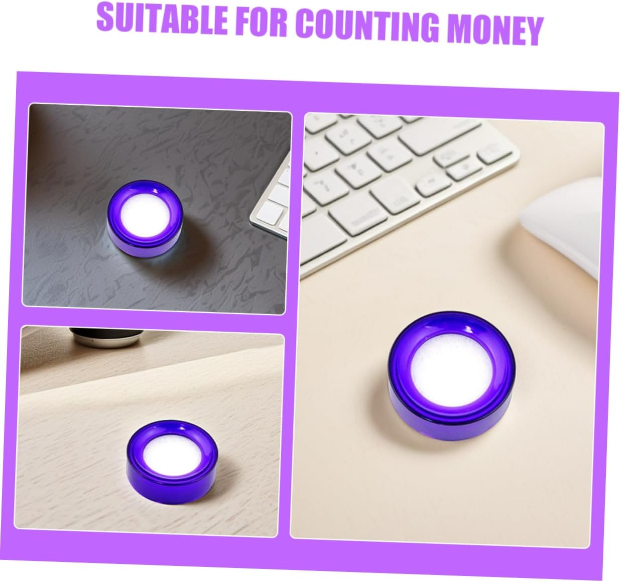 STOBOK 2-Pack Finger Moisturizer Cup for Office Money Counting Paper Handling Non-Slip Sponge Cup Design for Moistening image number 5