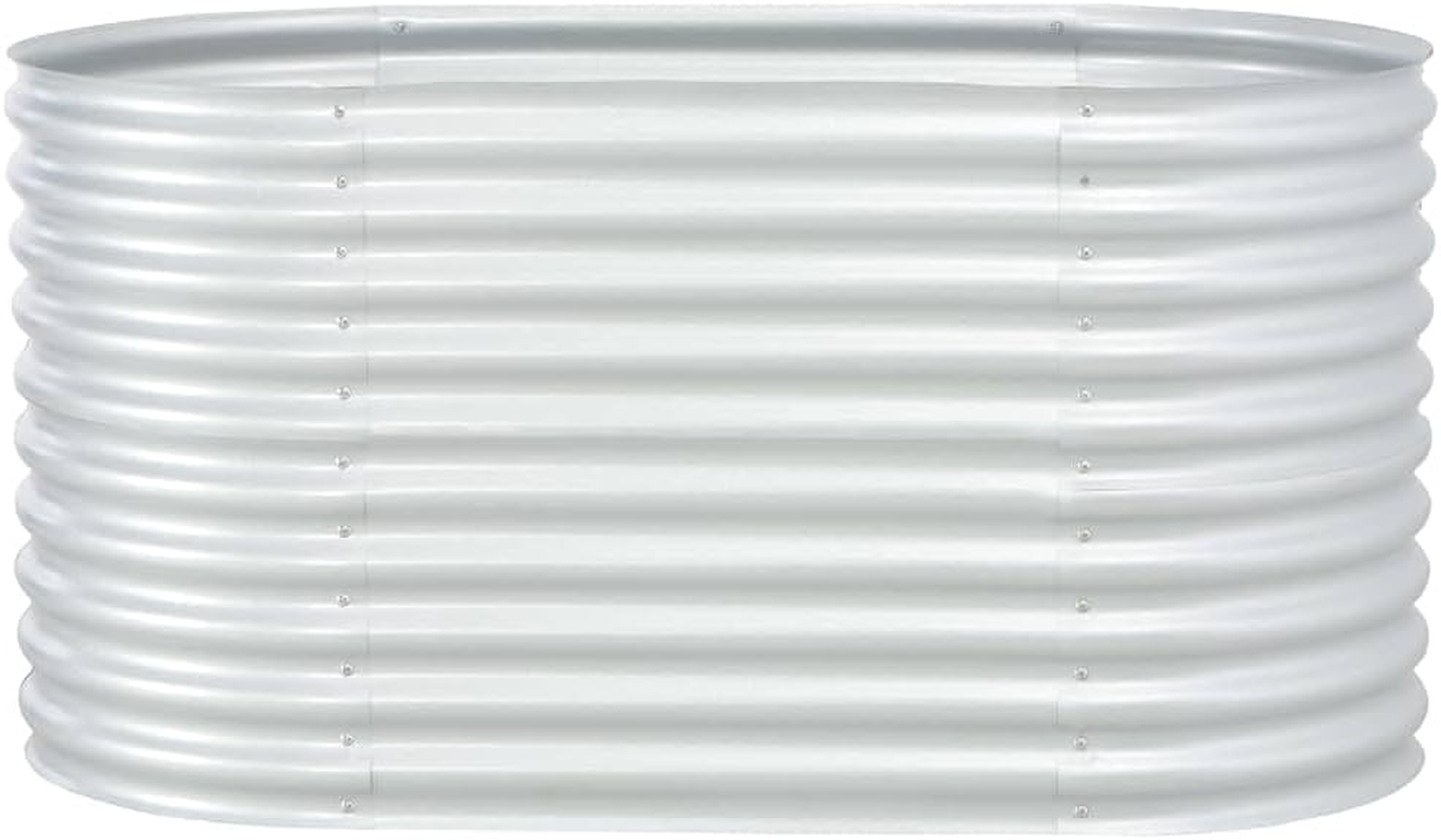 Vidaxl Galvanised Steel Raised Garden Bed - Versatile Silver Outdoor Planter for Vegetables, Herbs and Flowers - Weather Resistant with Ample Space image number 5