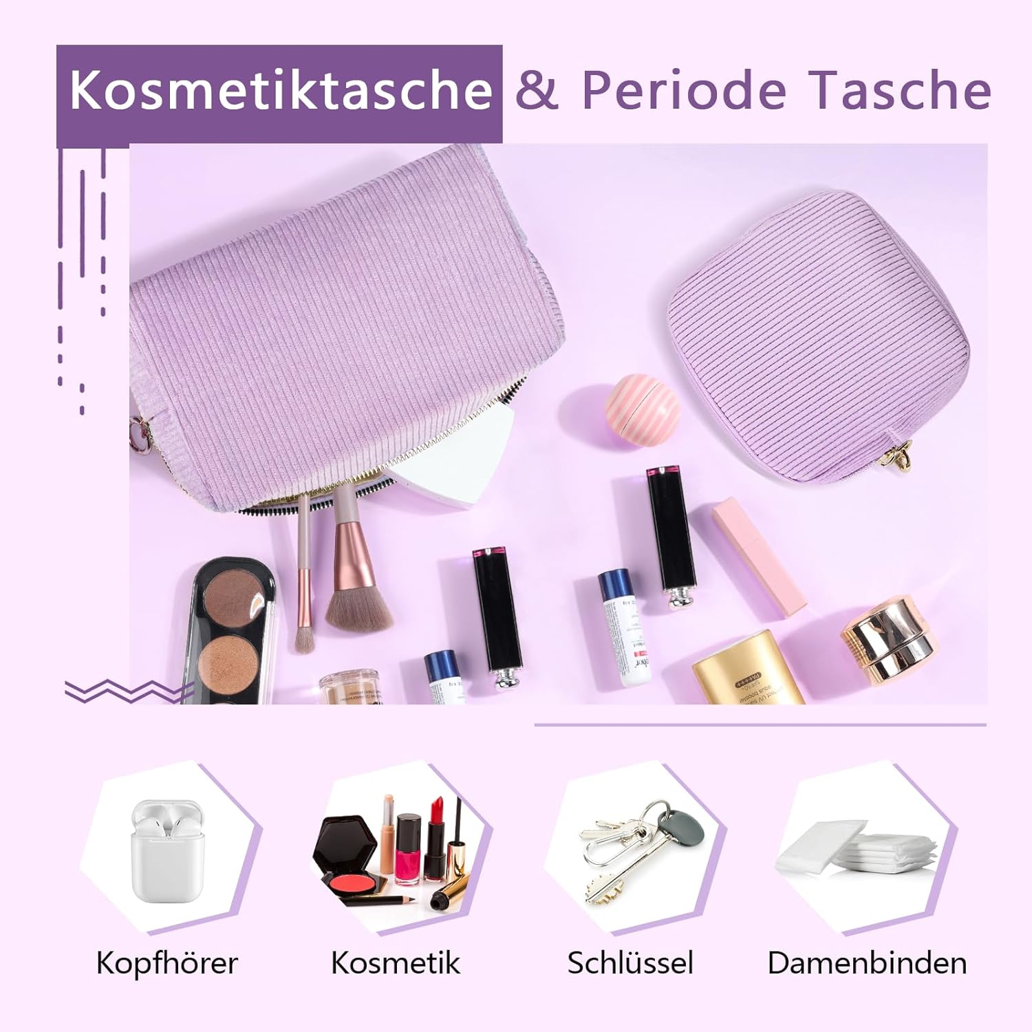 Likesing Women'S Mini Cosmetic Bag - Blue image number 7