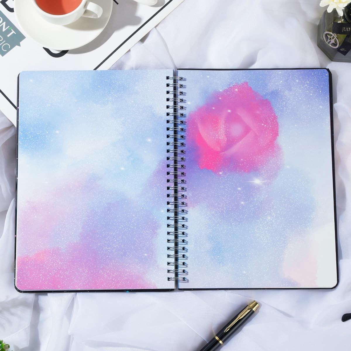 SIIXU Spiral Colorful Blank Writing Journal (Nebula) image number 5