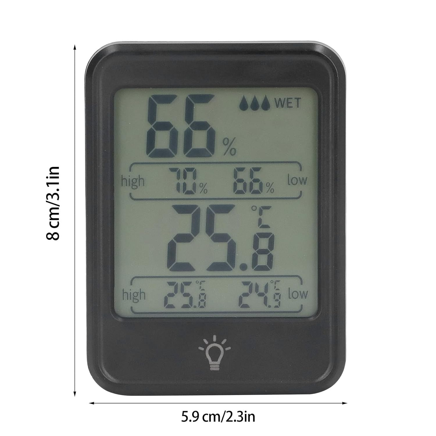 Tnfeeon Digital Thermometer and Hygrometer,Clear LCD Screen, HIGH Accuracy, Cartoon FACE Indicator, Wide Application, Easy to Use, Indoor and Outdoor Use, for Home and Office image number 3