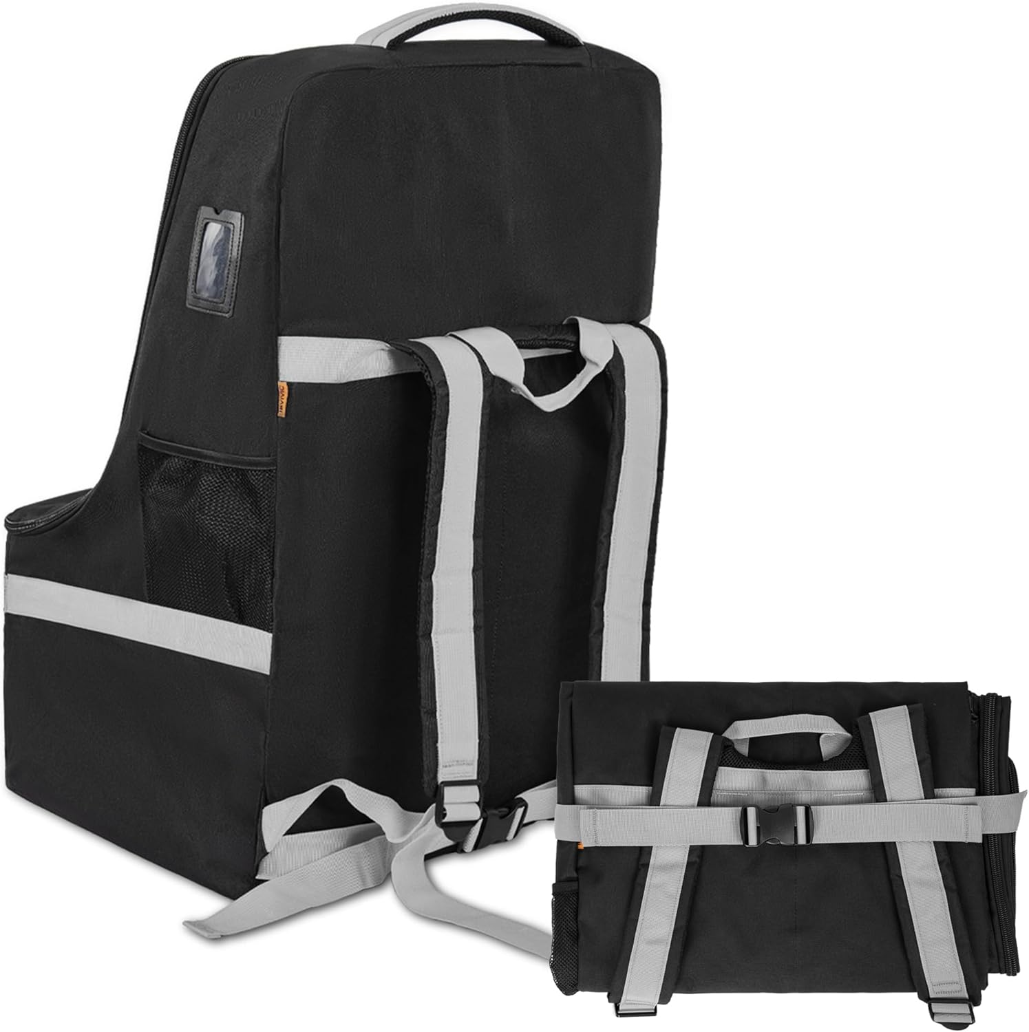 Bestbless Car Seat Travel Bag Heavy Duty Car Seat Bag for Airplane Gate Check Car Seat Backpack with Shoulder Strap, Portable Pram Bag for Airplane, Car Seat Travel Bag image number 4