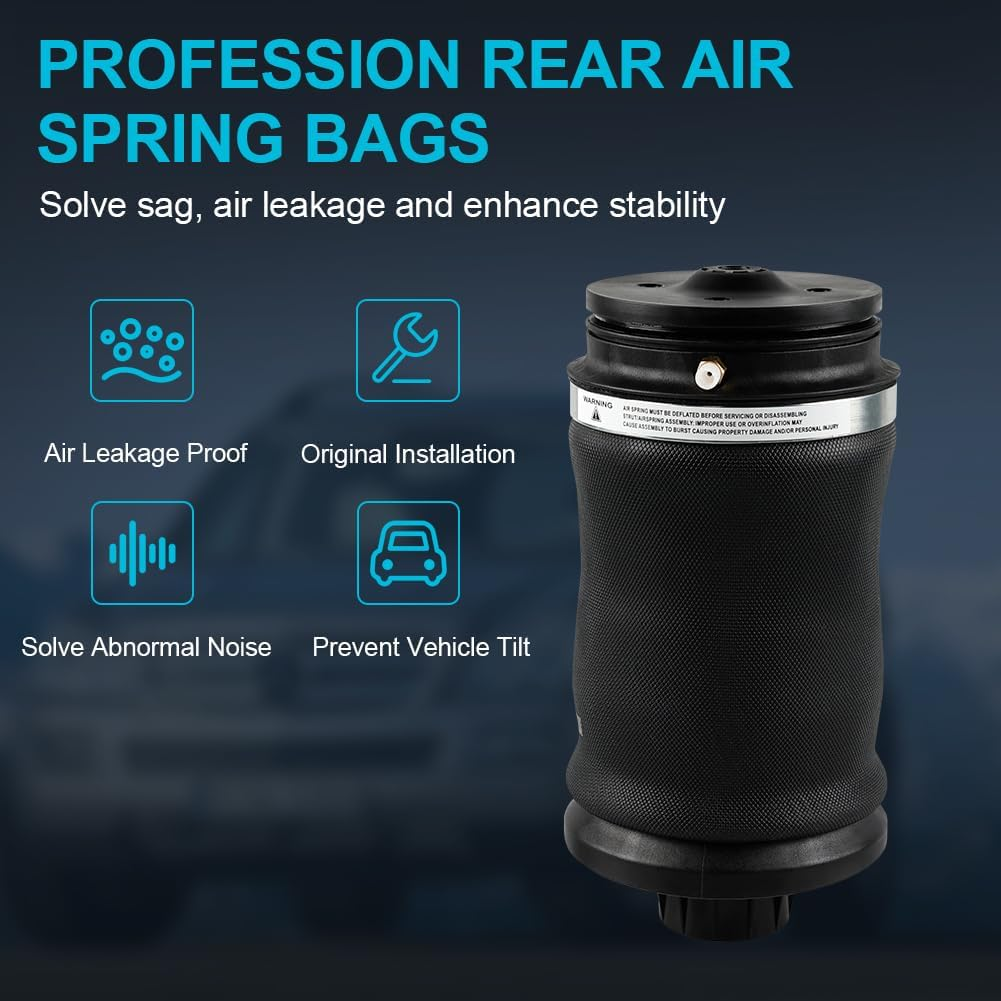 JDMON Replacement for Rear Air Spring Kit Suspension Bags Mercedes Benz 2005-2015 X164/166 W164/166 Gl-Class GL320/350/450/550 ML-CLASS ML320/350/450/500/550/63 AMG, Air Shock Absorber Kit, 2PC image number 5