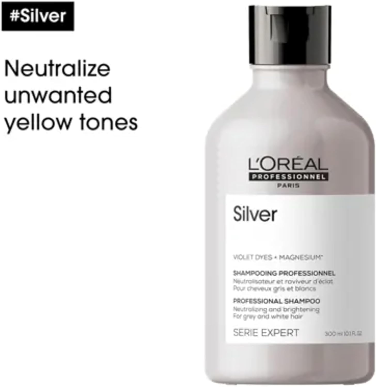 L&rsquo;Or&eacute;al Professionnel Color Depositing Purple Shampoo | Salon Grade Neutralization of Unwanted Brassy & Yellow Tones | for Natural, Colored, or Bleached White, Silver, & Blonde Hair | 300Ml image number 3