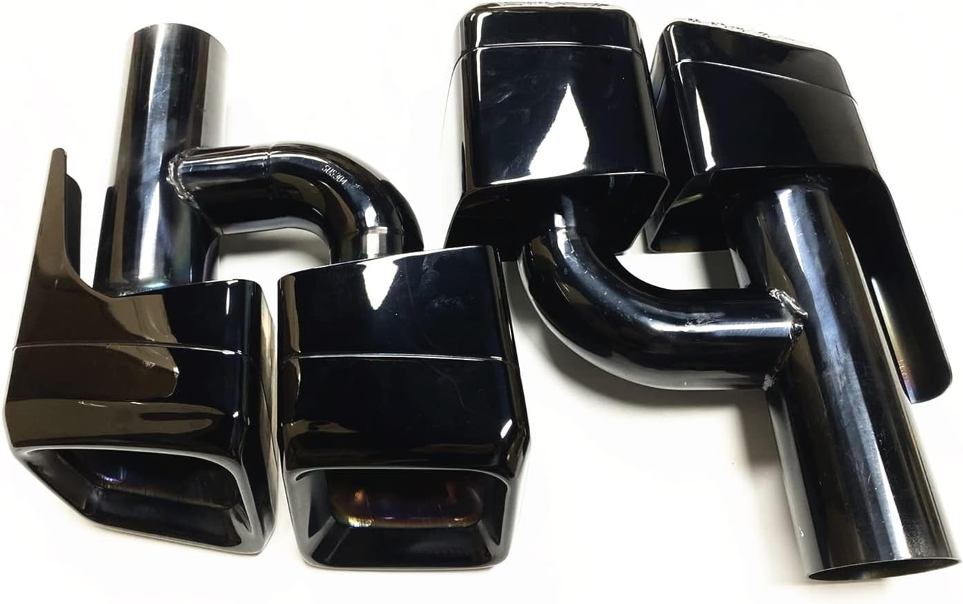 Muffler Titanium Black Rear Exhaust Muffler Tip Pipe Air Vent Tailpipe Compatible with Mercedes Benz W212 E63 W221 W204 2008-2013 W204 W205 W218 image number 3