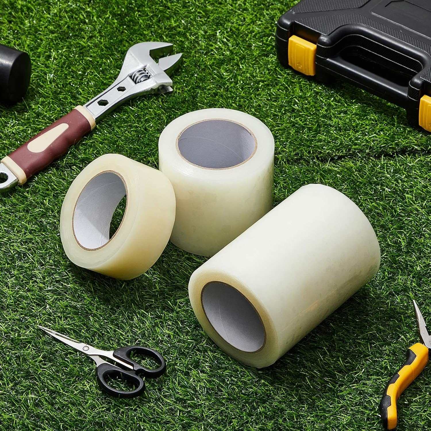 Frienda 3 Pack 2''X115'+4''X115'+6''X115' Greenhouse Plastic Tape, 6 Mil Greenhouse Repair Tape, Waterproof and UV Resistant 6Mil Polyethylene Sheeting Tape to Repair Patch Repair Kit image number 6