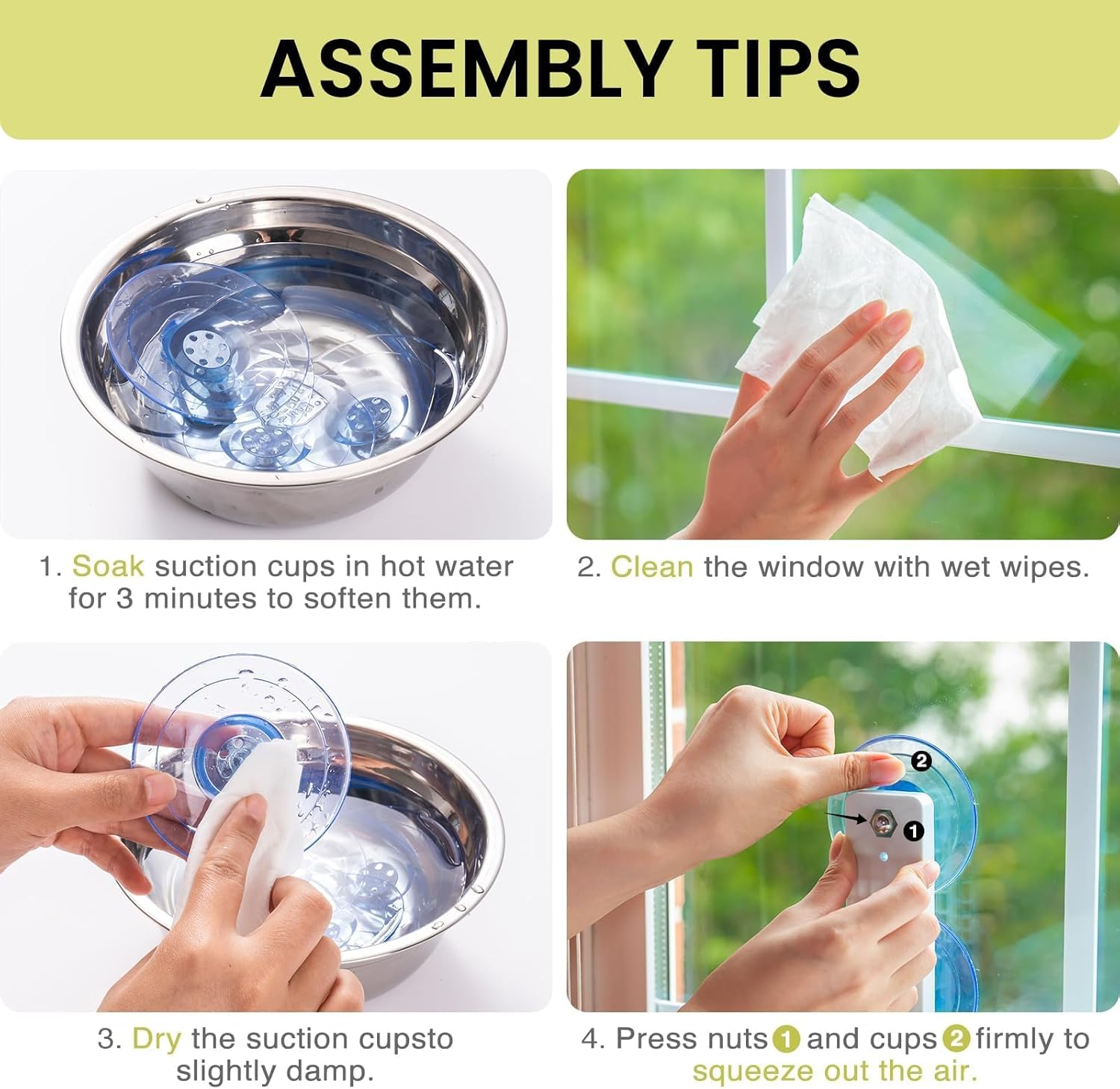 EDAGNY Stylish Cat Hammock Window Foldable - Plush Cat Window Lounger with Removable Thick Cover, Sturdy Steel Frame up to 18 Kg, Green M image number 2