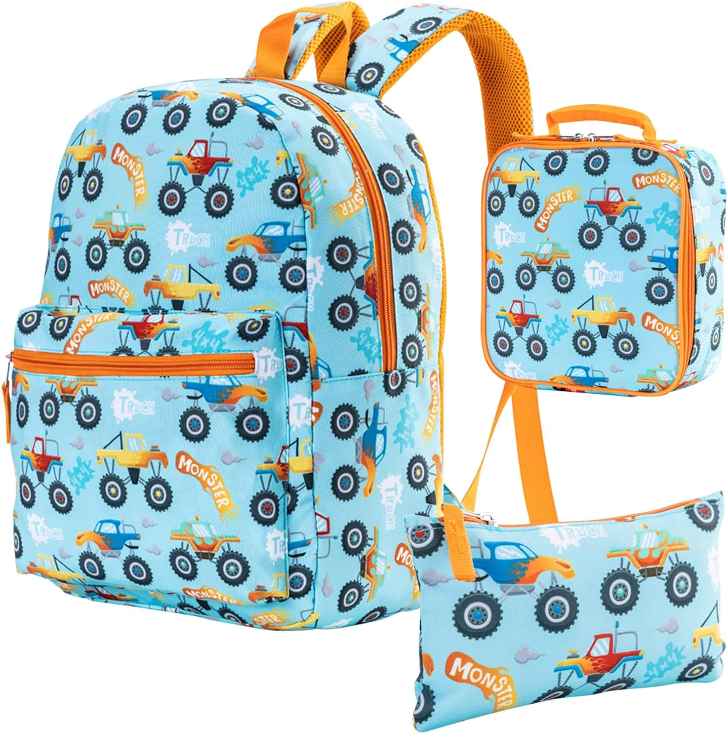 Cute Cartoon School Bag Set,School Backpack Teen Girls Women with Lunch Bag and Pencil Case Water Resistant Bookbag,Students 3-Piece Sets School Bag image number 4