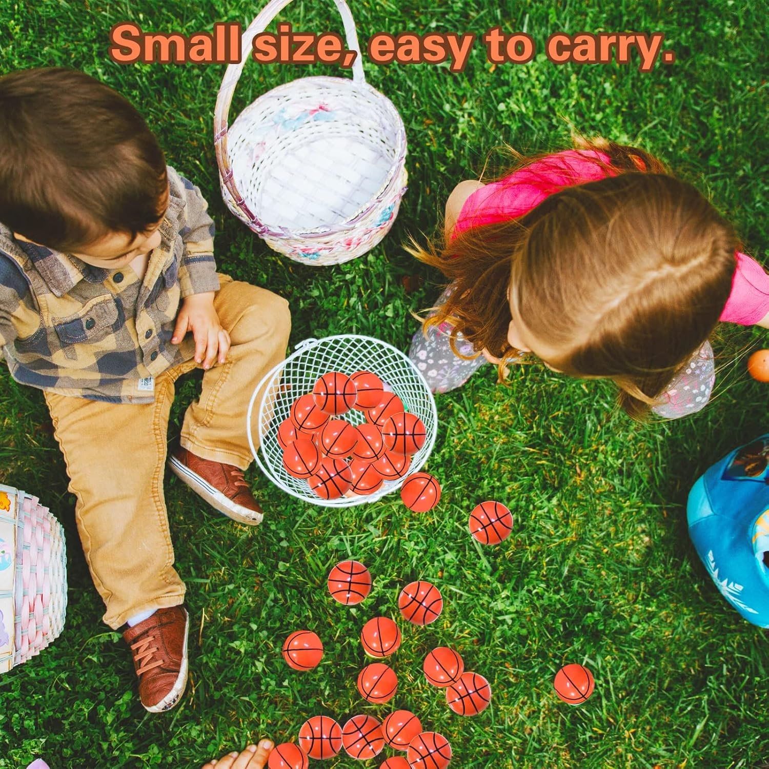 24Pcs Sports Bouncy Balls,Basketball Party Favors for Kids,High Bouncing Basketball Ball,Halloween Bouncing Balls for Party Favors,Ball Games,Stocking Stuffers(32Mm) image number 5