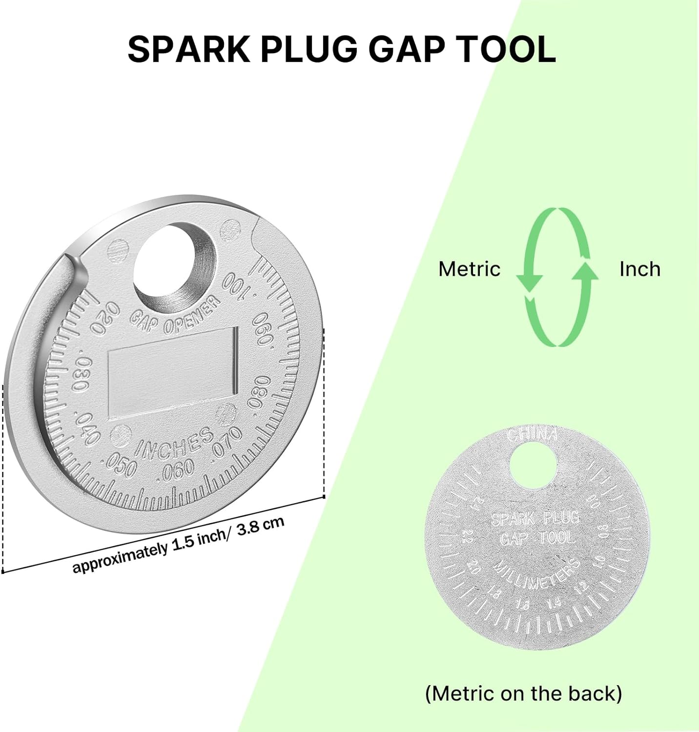 Precision Spark Plug Gap Gauge & Gapper &ndash; Premium Gapping Set with Accurate Gap Measurement, Universal Engine Tune-Up Accessory for Cars & Motorcycles