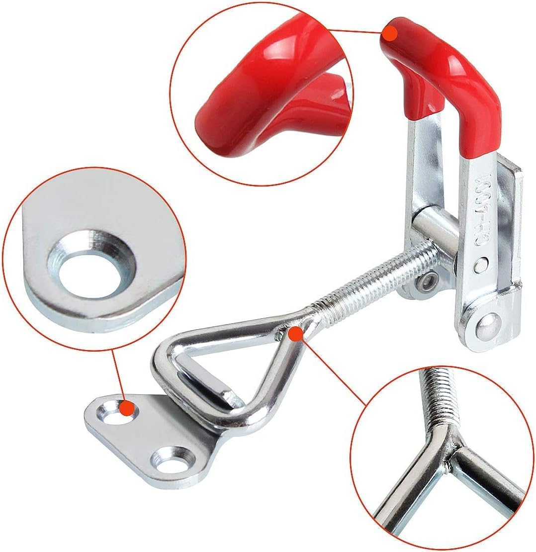 6 Pcs Toggle Latch 4001, Adjustable Heavy Duty Clamp, 150Kg 330Lbs Holding Capacity for Smoker Lid Jig, Tool Box Case, Door image number 3