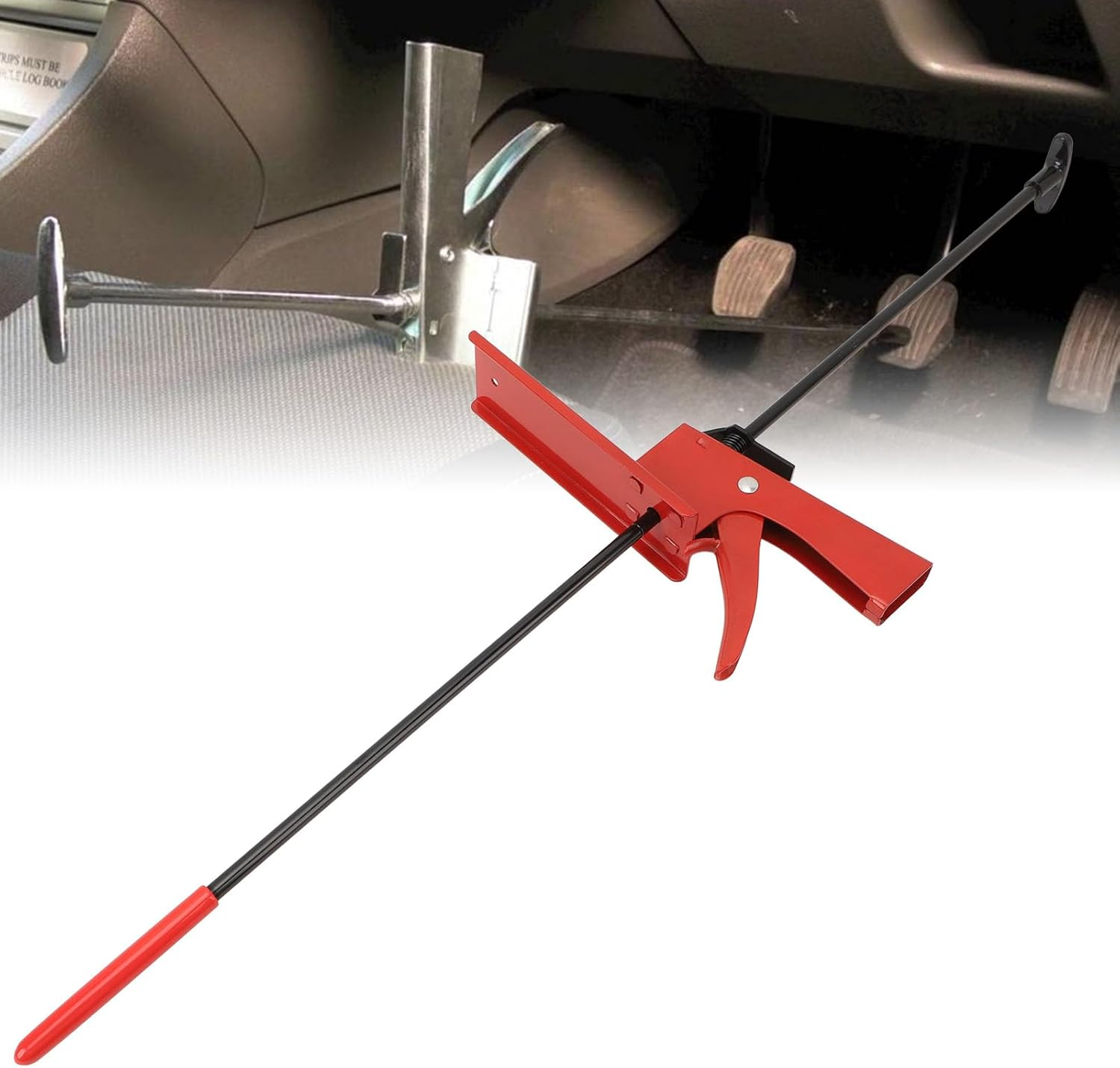 Adjustable Brake Pedal Depressor, 28 Inch Tool with Rubberized Foot for Car Brake, Accelerator, Pedal image number 5