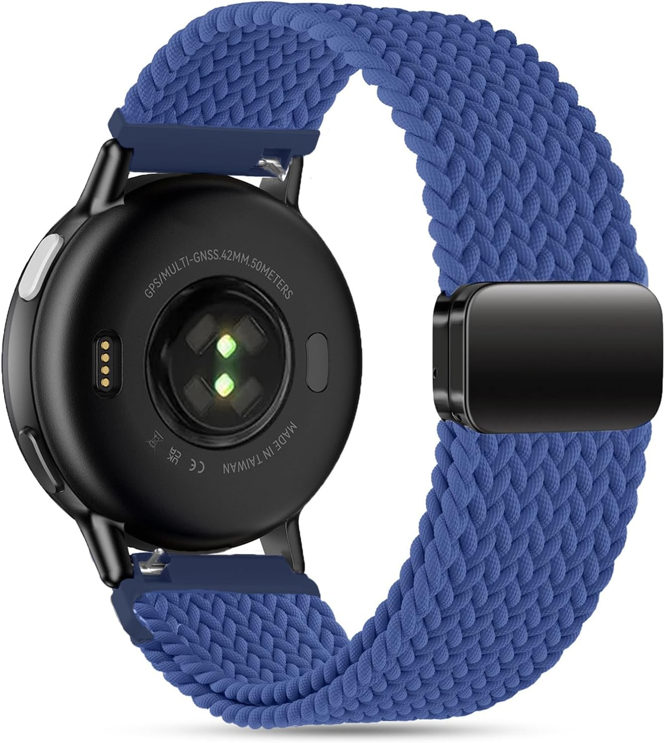 18Mm Magnetic Braided Watch Band Compatible with Garmin Venu 3S/Venu 2S/Vivoactive 4S/Vivomove 3S/Venu 4 41Mm/Forerunner 265S/Forerunner 255S,Quick Release Nylon Soft Sport Stretchy Strap