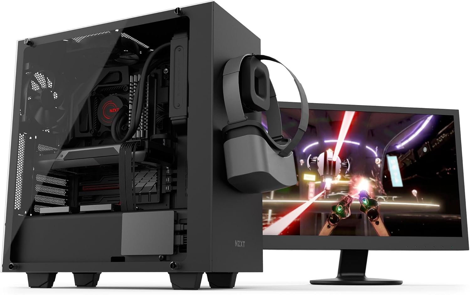 NZXT Puck - Cable Management and Headset Mount - Compact Size - Silicone Construction - Powerful Magnet for Computer Case Mounting - Black - Black image number 3