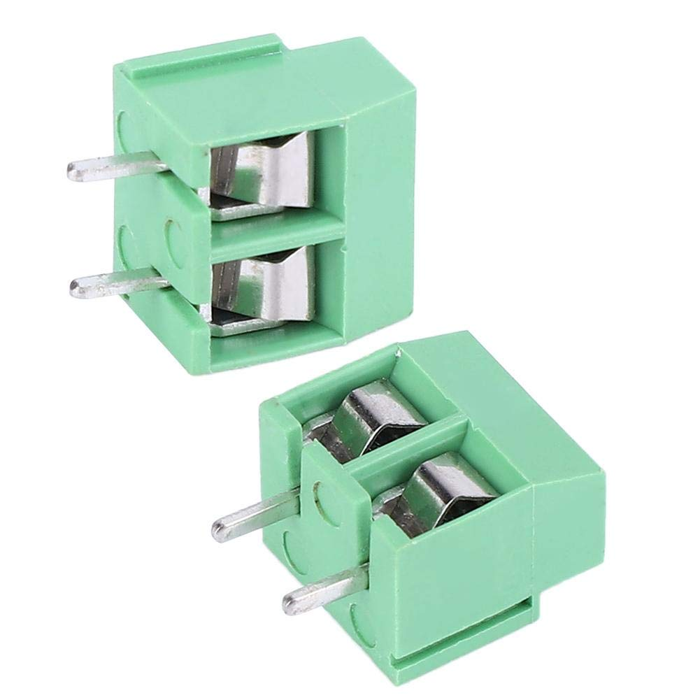 50PCS Terminal Block 2 Pin 5Mm Pitch PCB Circuit Board Mount Terminal Block 26-14AWG Wiring Connector