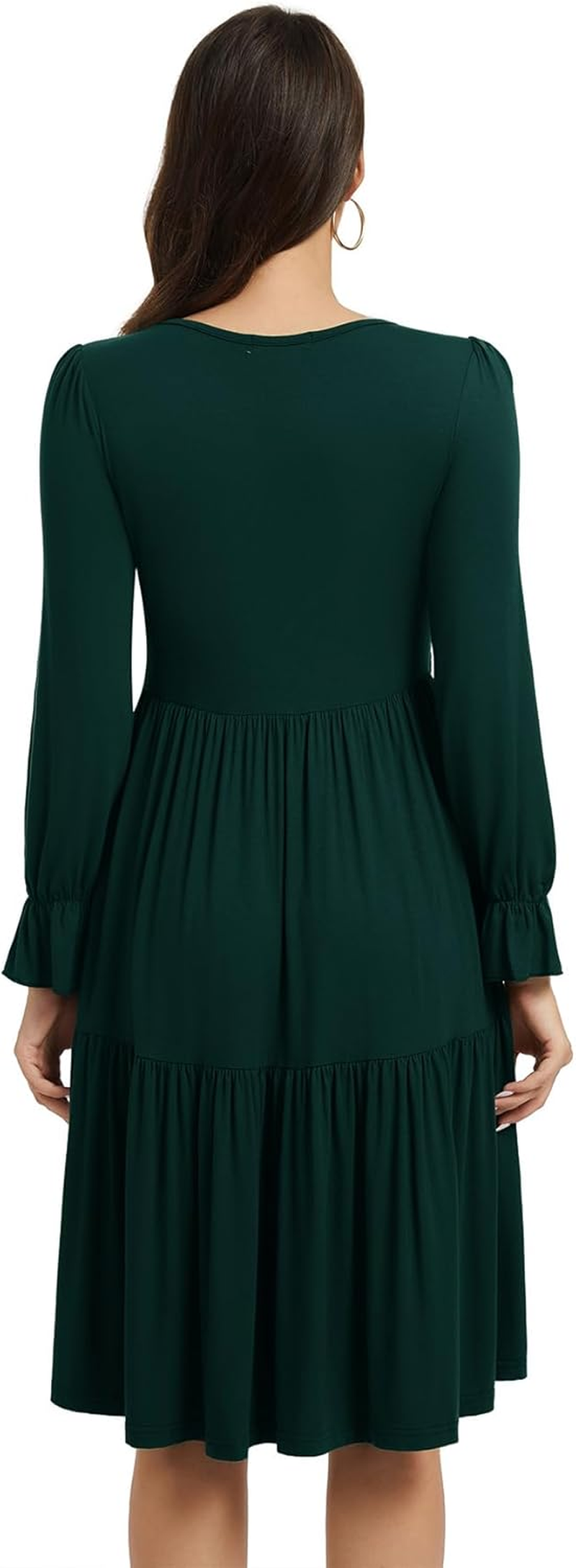 Smallshow Women'S Maternity Nursing Dress Long Sleeve Ruffle Breastfeeding Clothes image number 2