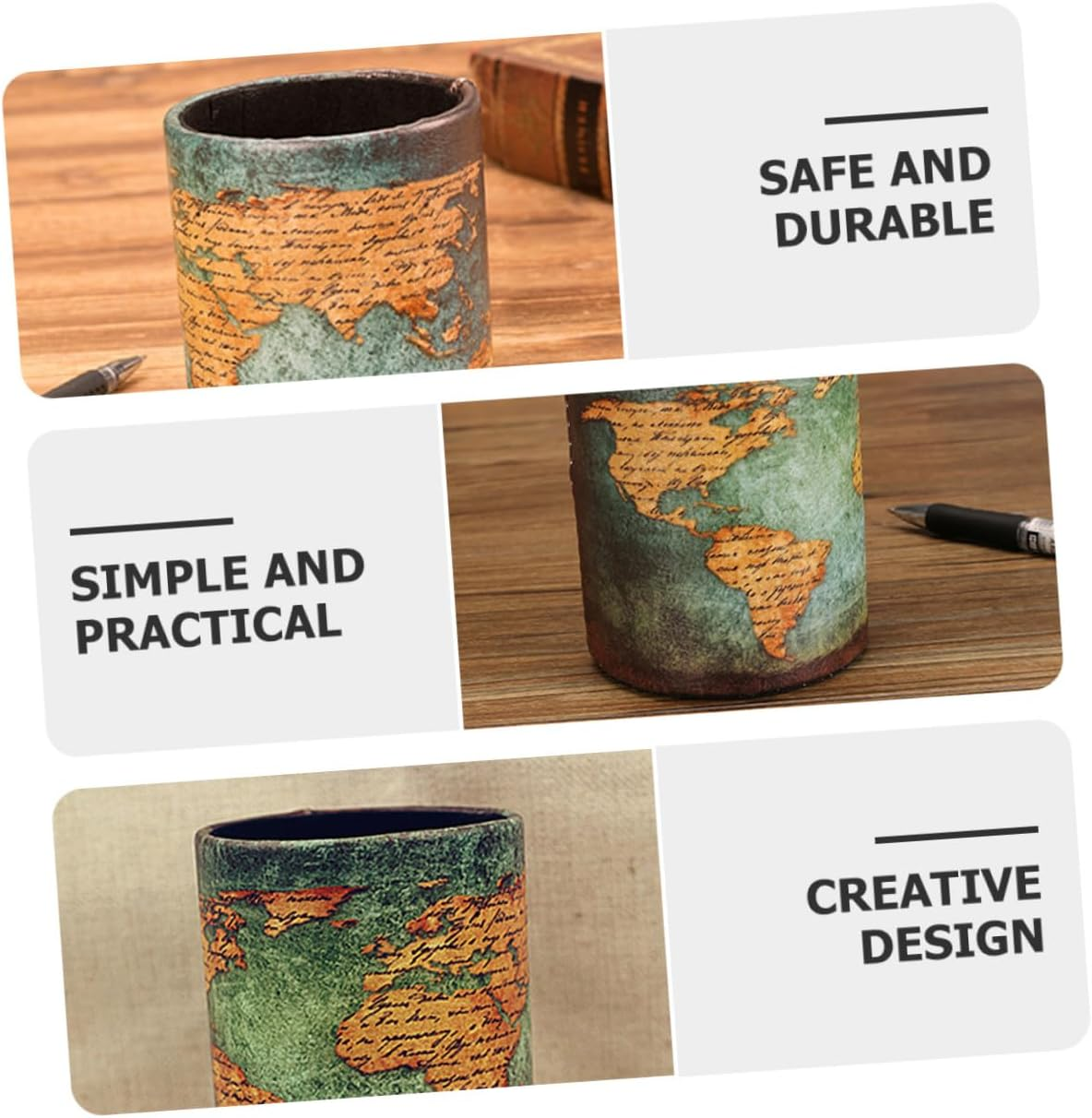 Veemoon Desk Pen Holder Pencil Holder Multipurpose Desktop Organizer Office Stationery Storage image number 2