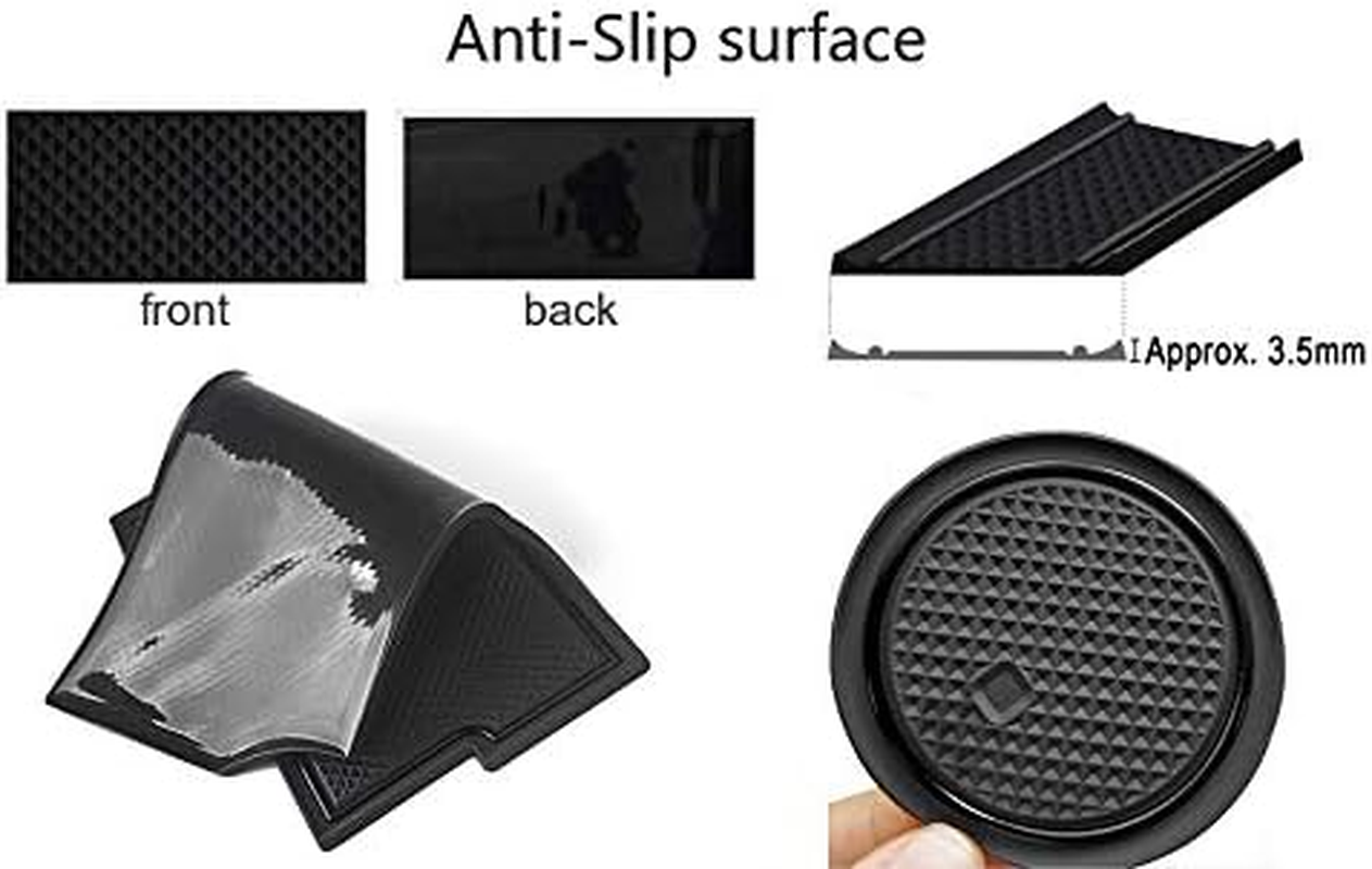 Auovo anti Dust Mats for Mazda CX-5/CX5 Accessories 2023 2022 2021 2020 2019 2018 2017 Custom Fit Door Compartment Cup Holder Center Console Liners Car Interior 18Pcs (All Black) - All Black image number 2