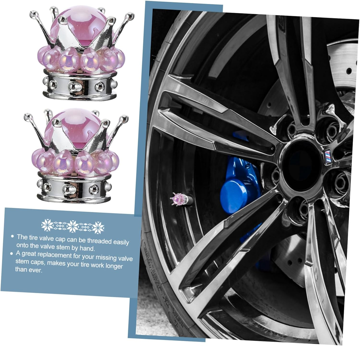 ULTECHNOVO 8Pcs Leak Car Tire Stem Caps for Wheel Valve Covers for Car Exterior Accessories and Functional Tire Covers