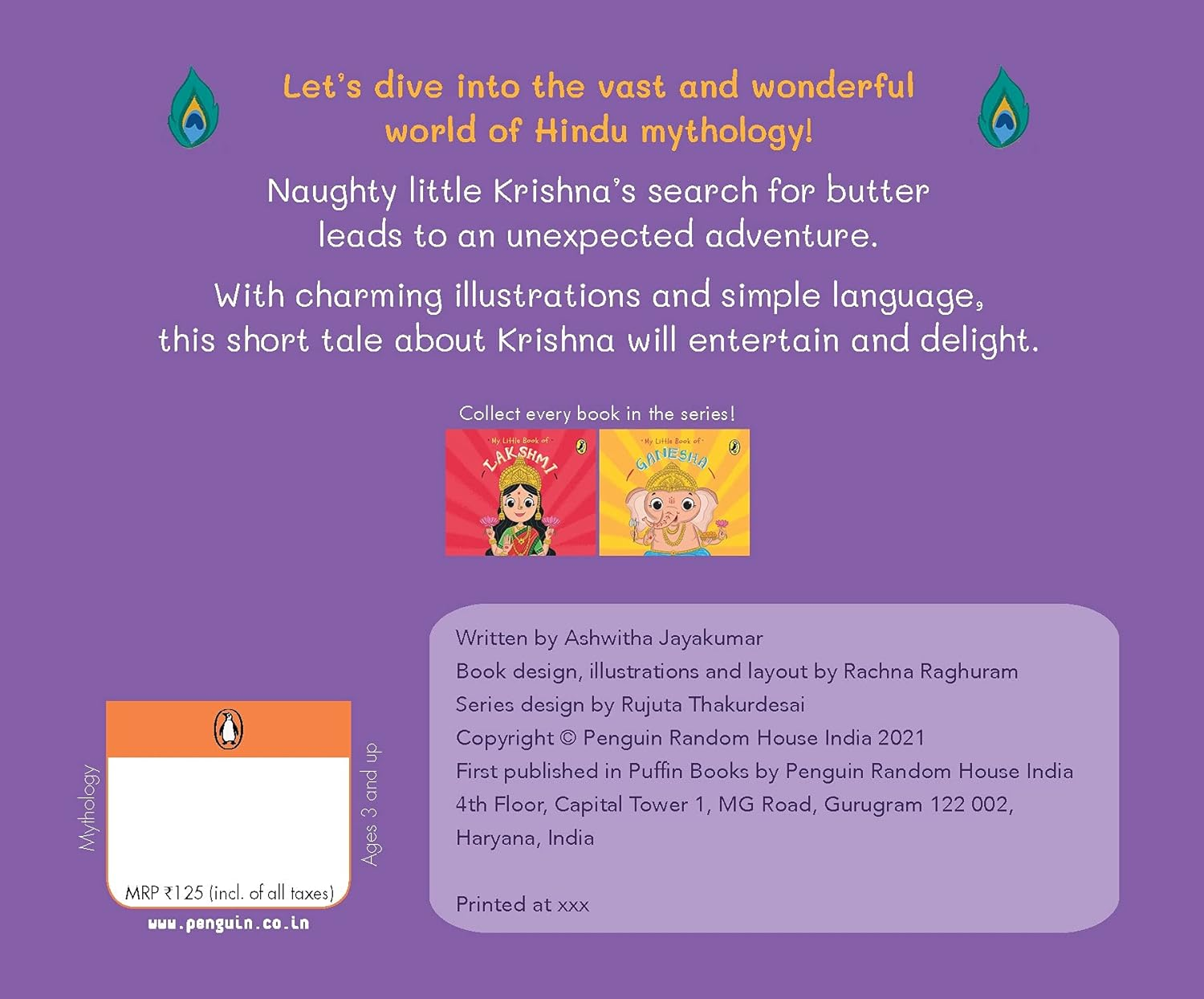 My Little Book of Krishna: Illustrated Board Books on Hindu Mythology, Indian Gods & Goddesses for Kids Age 3+; a Puffin Original.