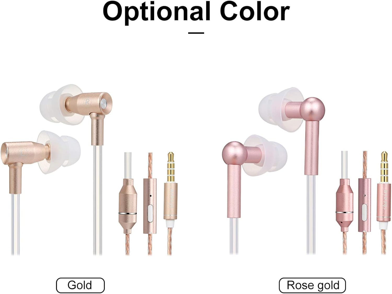 Headset, Eacam Air Tube Anti-Radiation In-Ear Headphones, 3.5Mm Wired Music Headset Radiation Free Earphone, Noise Reduction Line Control with Mic image number 4