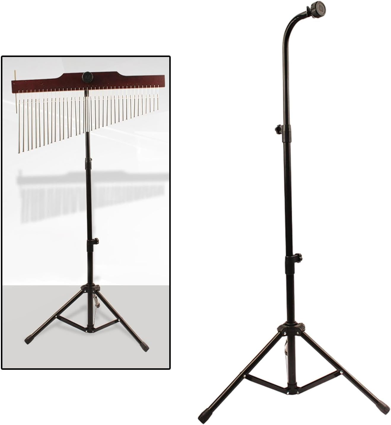 Tadill Bar Chimes Tripod Stand, Single-Row Wind Chime Stand, Professional, 54Cm-125Cm Height Adjustable, Percussion Musical Instrument image number 4