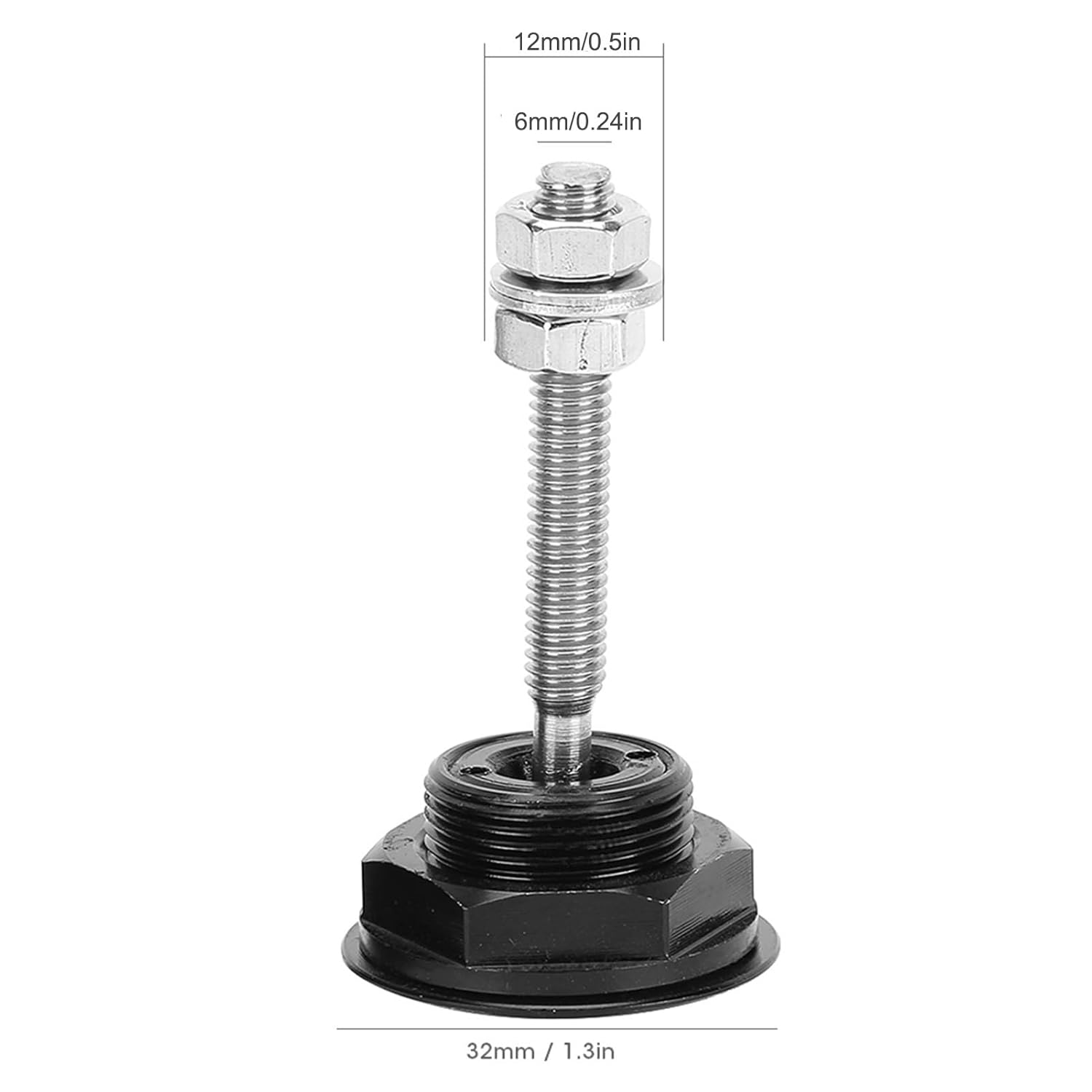 Quick Release Latch: 2Pcs Universal Aluminum Hood Pin Bonnet Lock Push Button Clip Fasteners (32Mm) image number 5