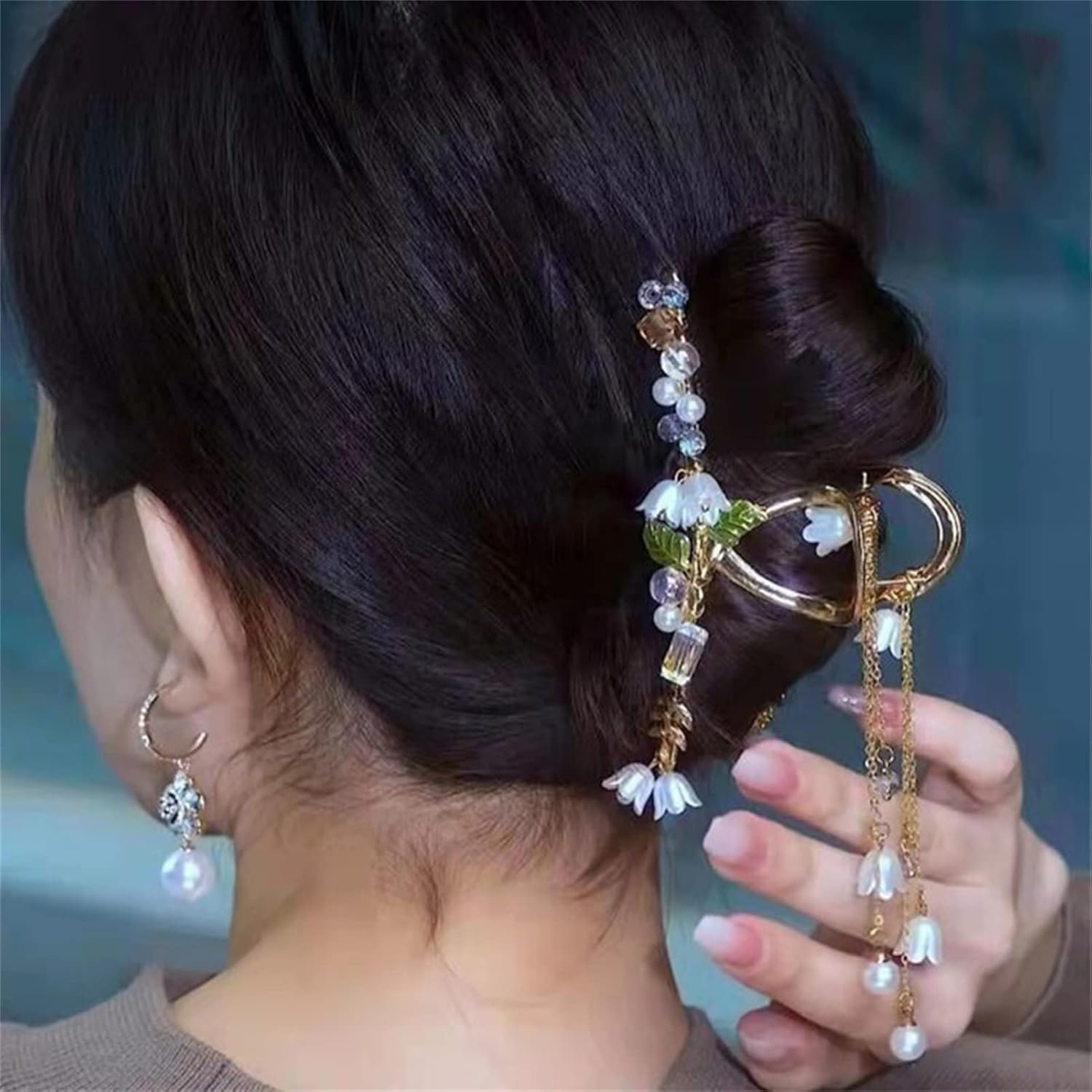 Claw Clips for Women Thick Hair, Hair Accessories, Female Temperament Clip Hair Ornament,Blossom image number 1
