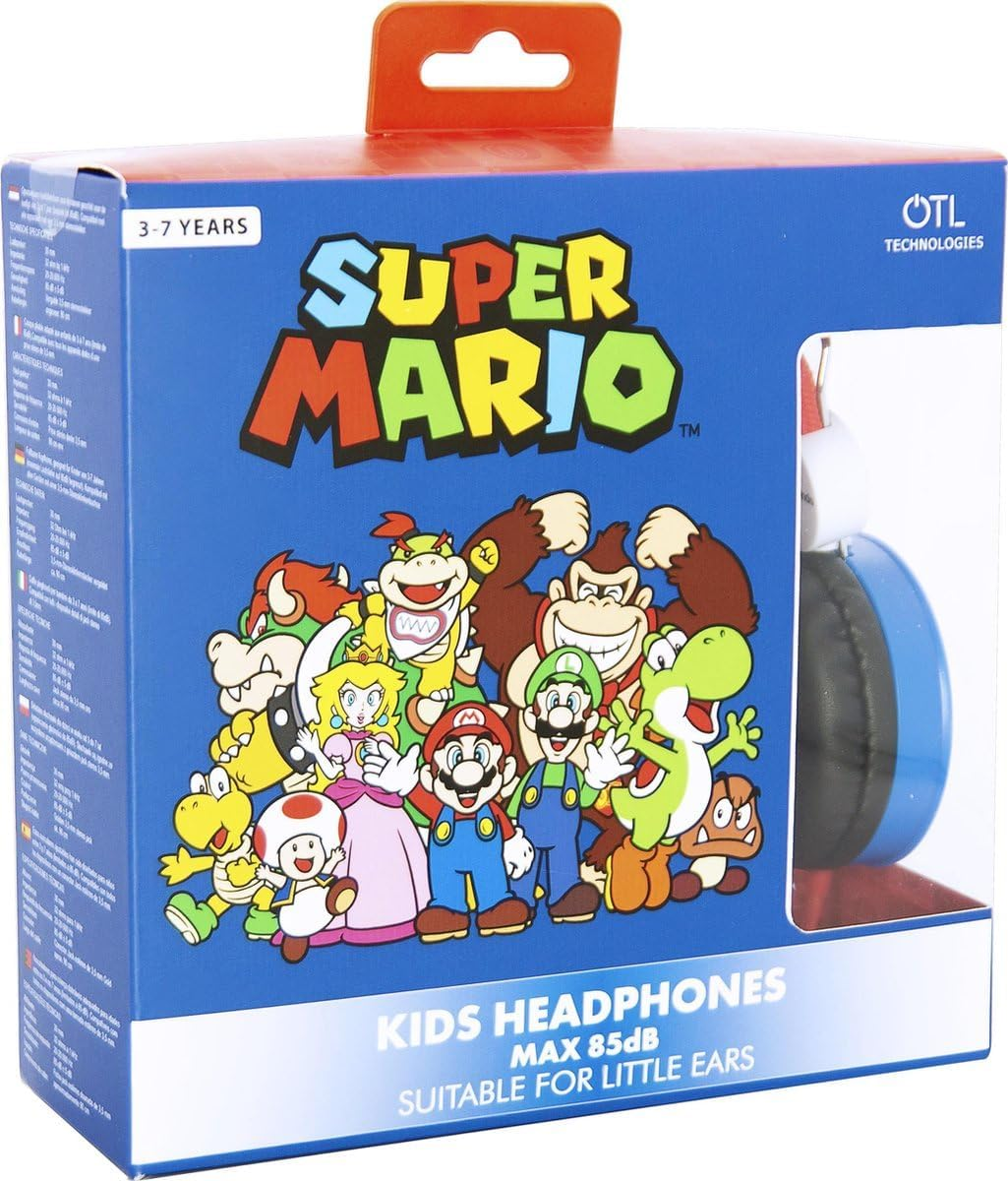 OTL Technologies Super Mario SM0666 Stereo Headset for Children with Volume Control (Max 85 DB) and Adjustable Headband, Blue, Unica image number 5