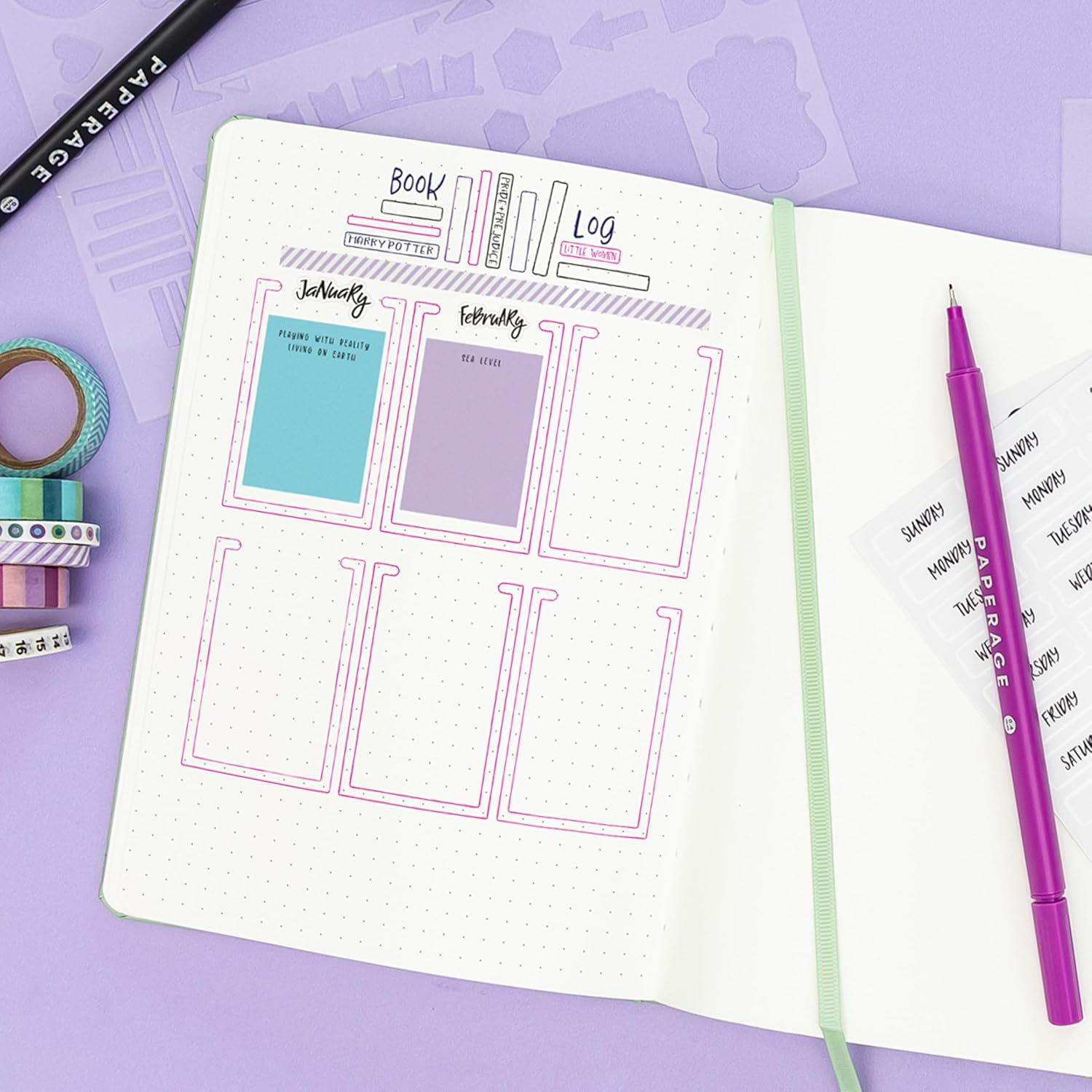 PAPERAGE Dotted Journal Notebook, (Blush), 160 Pages, Medium 5.7 Inches X 8 Inches - 100 Gsm Thick Paper, Hardcover image number 5