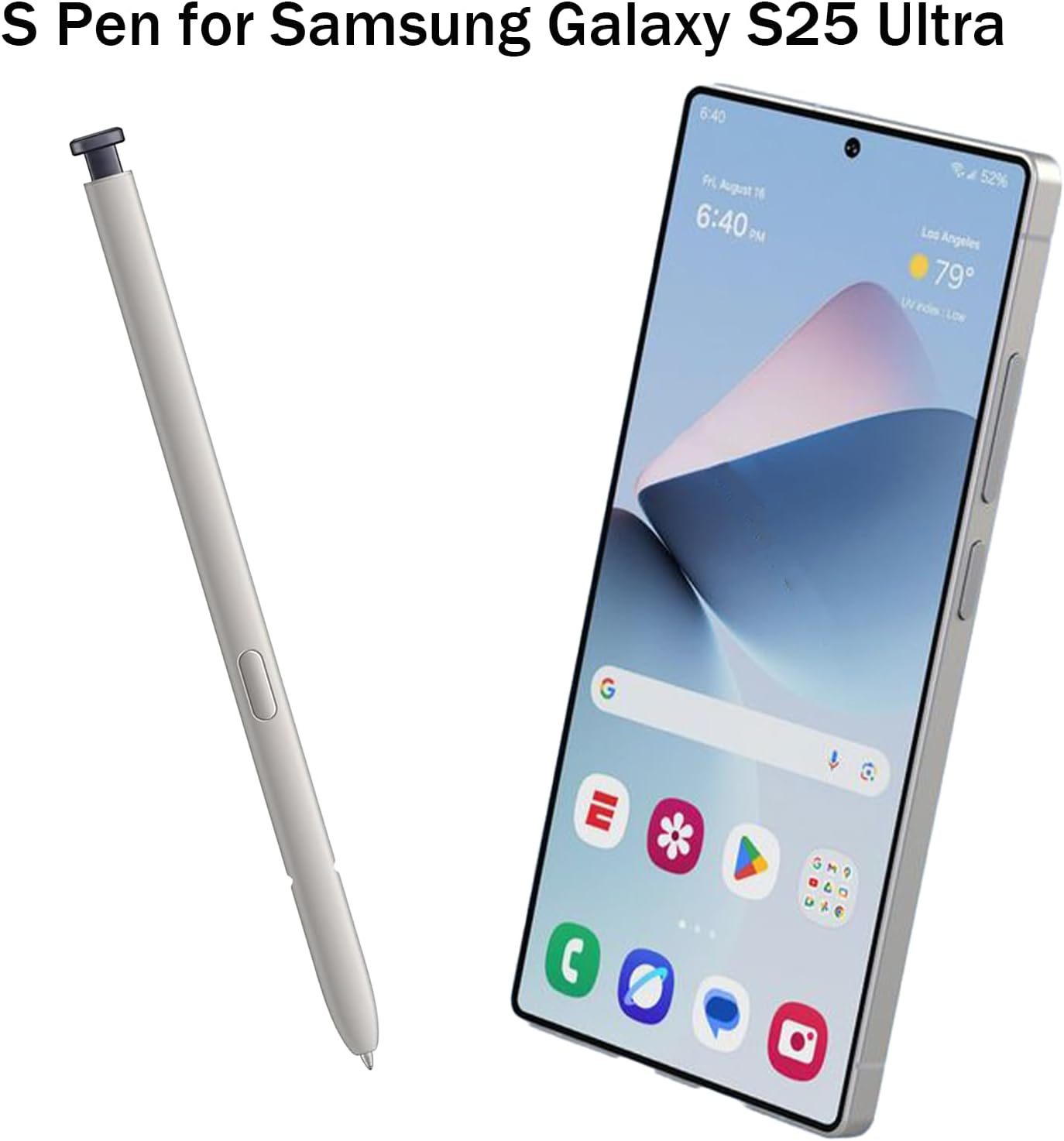 Galaxy S25 Ultra S Pen for Samsung Galaxy S25 Ultra Stylus Pen, Galaxy S25 Ultra Pen Replacement for Samsung Galaxy S25 Ultra 5G, EJ-PS938BBEGUJ, Black - Light Silver image number 5