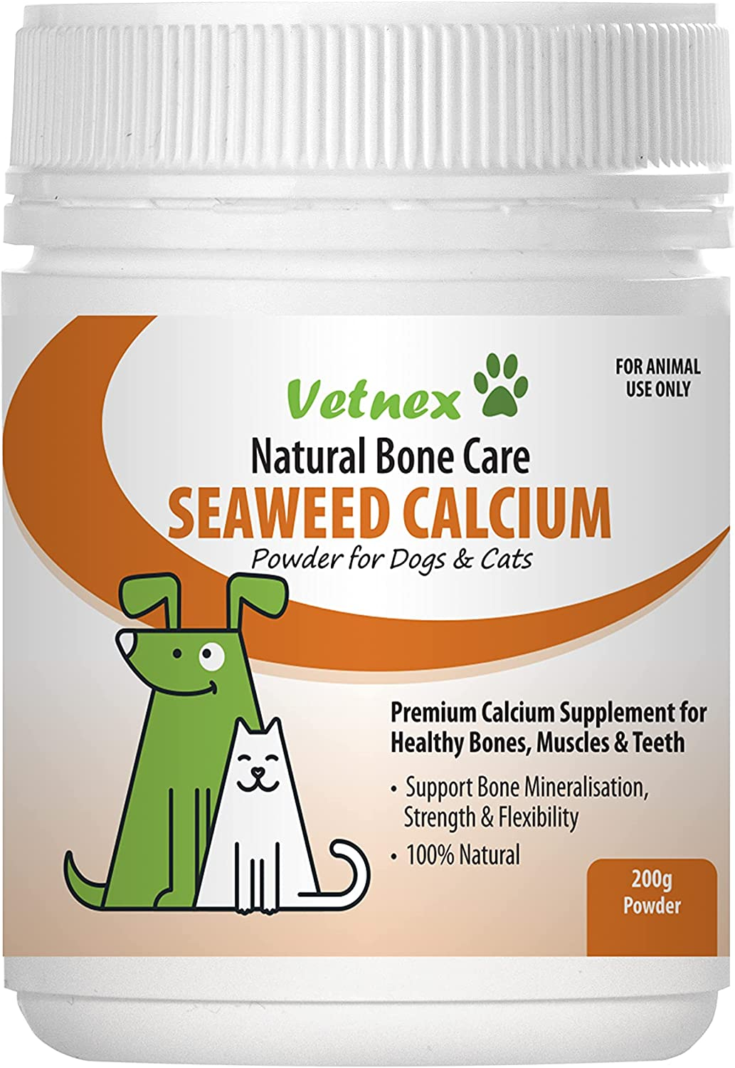 Vetnex Seaweed Calcium Powder for Dogs & Cats 200G image number 3