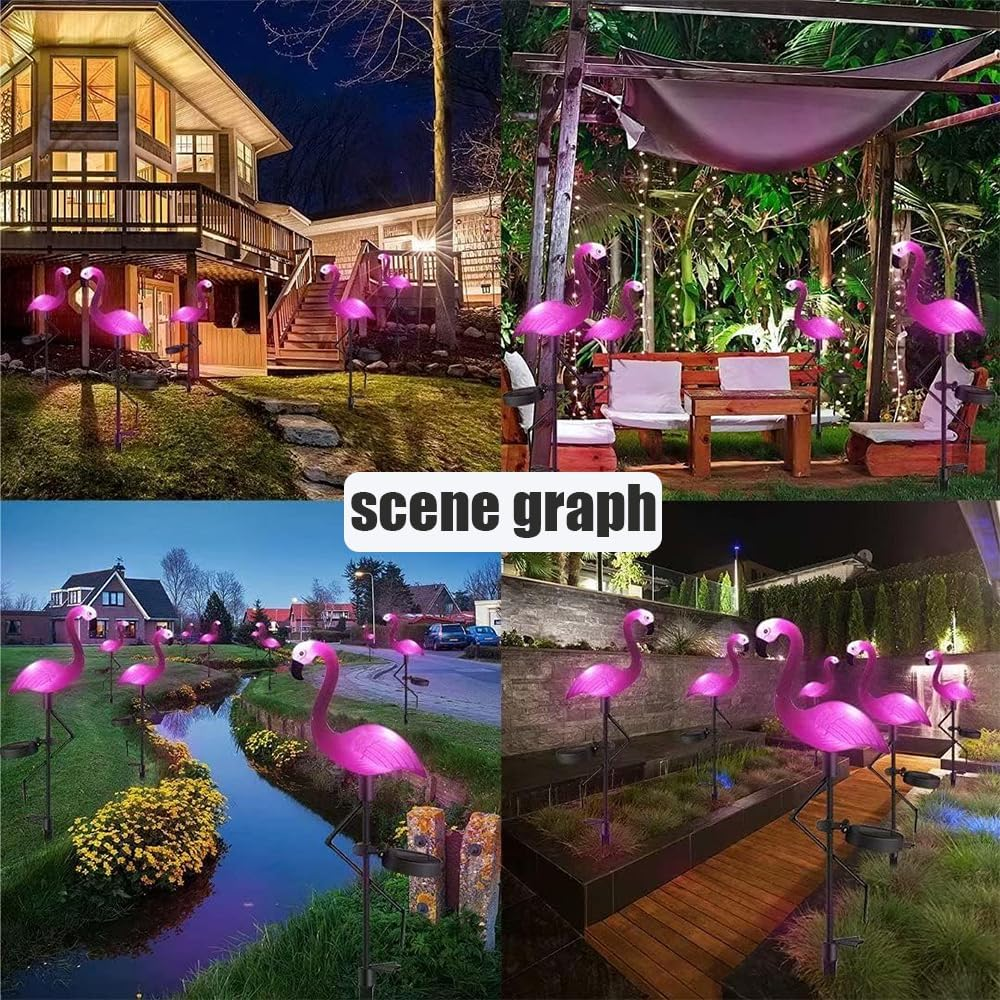 Flamingo Decorative Light,Solar Garden Light,Flamingo Garden Decor,Solar Powered Stake Light,For Yard Patio Lawn Pathway Walkway Driveway,Birthday Holiday Party Night Decoration