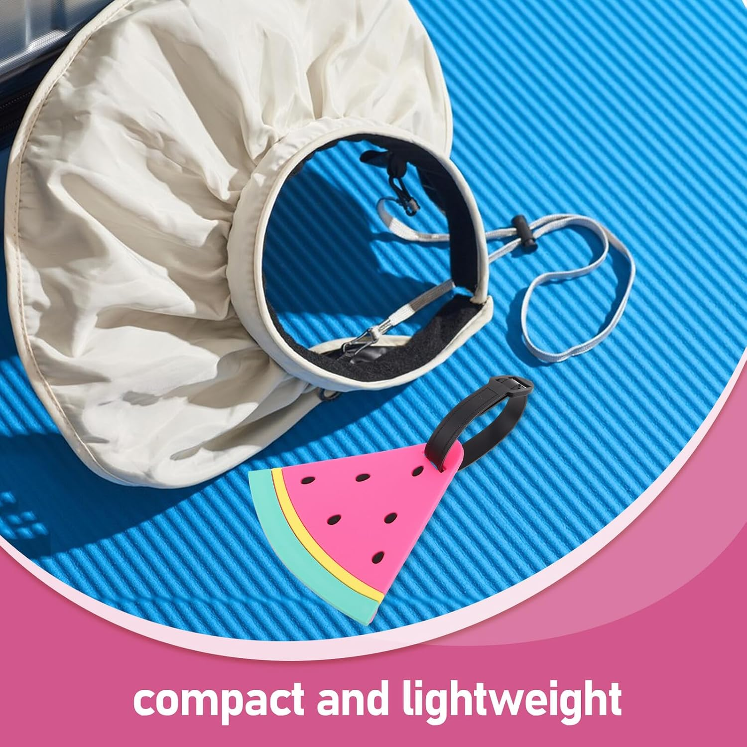 LRXIYODE Cute Watermelon PVC Luggage Tags for Women Lightweight Travel Suitcase Identifiers Fruit-Shaped Baggage Labels for Beach Holiday Trips image number 3