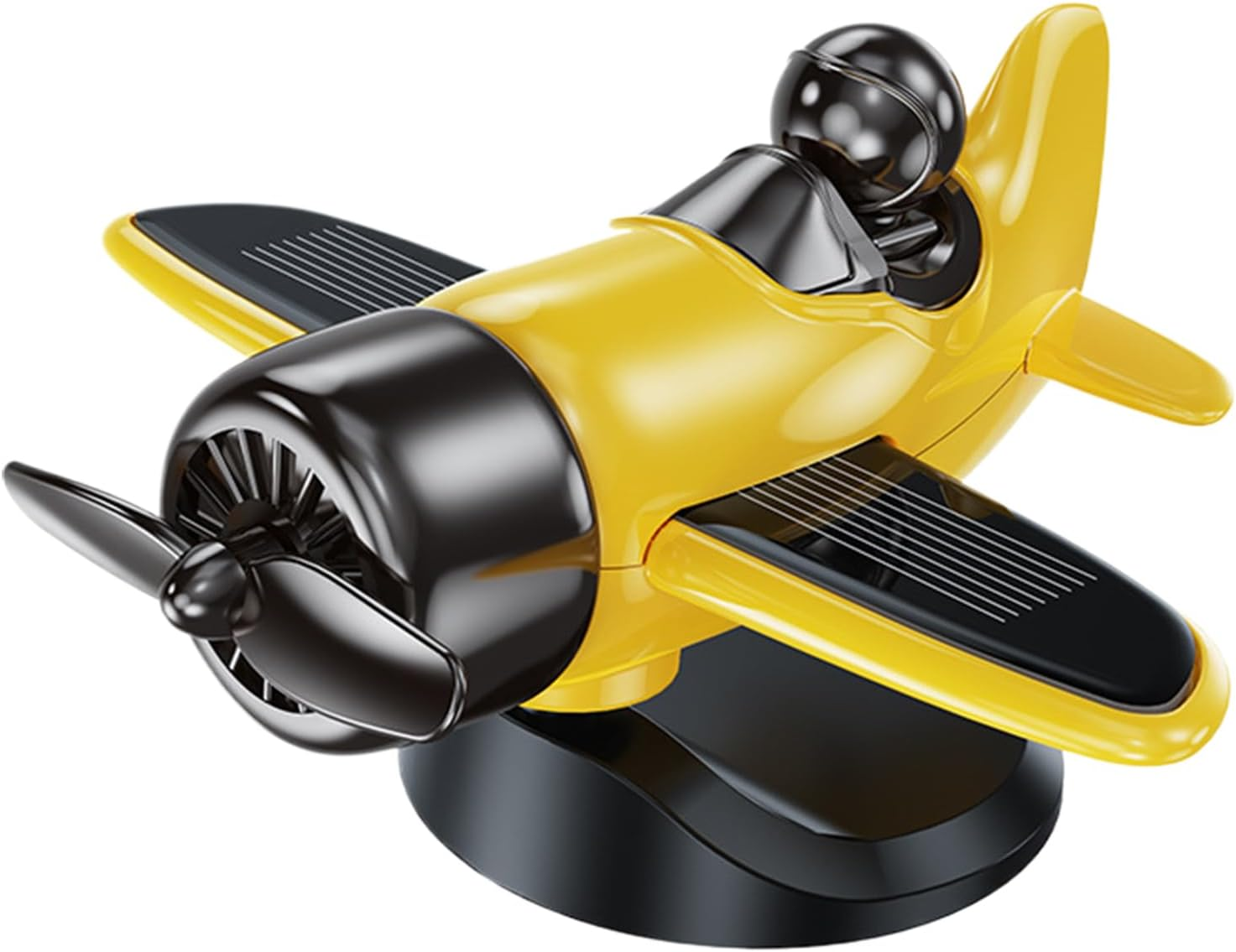Solar Airplane Car Ornaments - Solar Powered Airplane Shaped Car Ornaments | Home Decorations for Travel Men Women Birthday Daily Christmas Private and Others