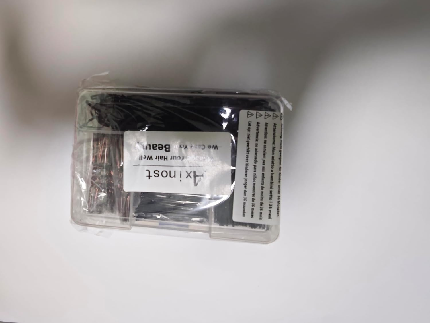 Axinost Pack of 300 Hair Pins, Metal Wave Shape Hair Clips, Bobby Pins, U Hair Clips, Hair Pins, Hair Scrunchie, with Storage Box for Children, Girls, Hairdressing Salon (Black and Brown) image number 5