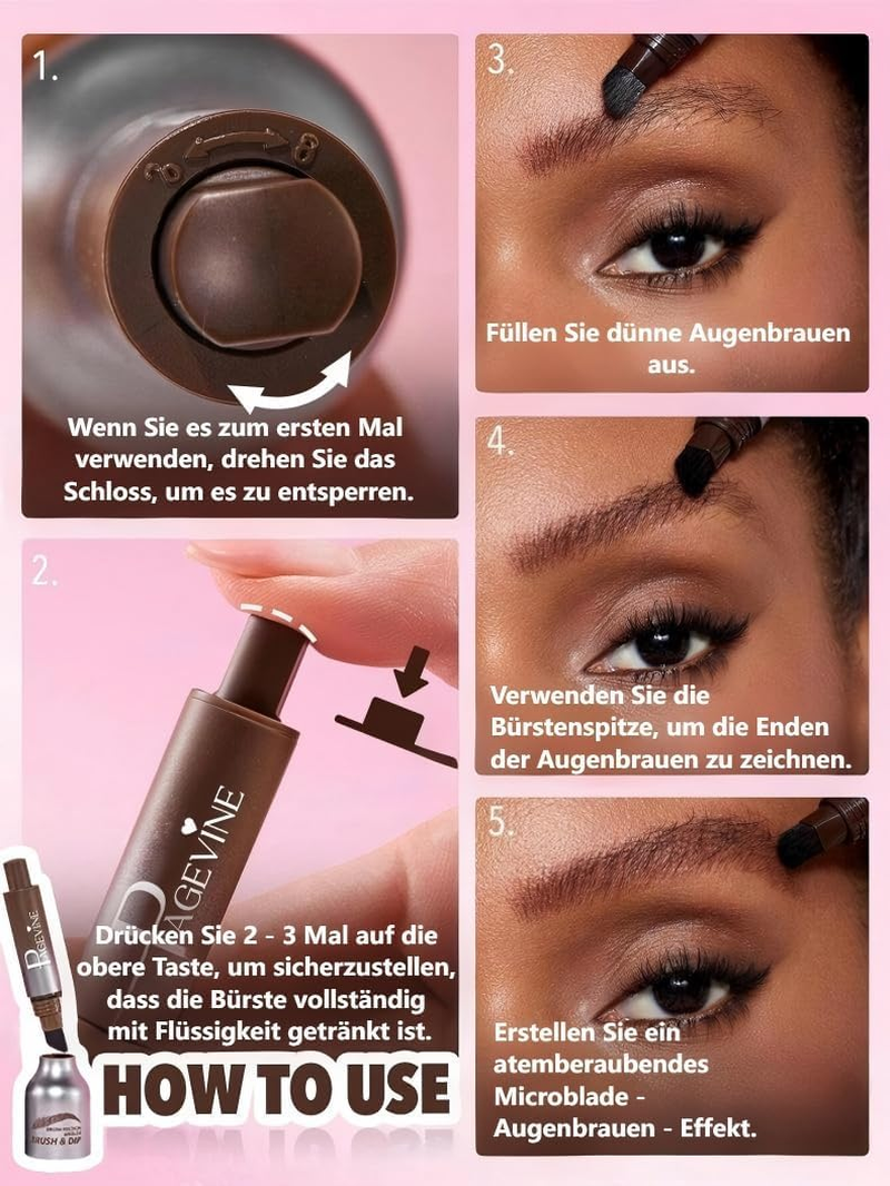 Wtpin Pack of 2 Brow Lifting Set, 3D Eyebrow Pencil, Quick Drying, Waterproof, Quick Created Brow Lift Eyebrow Lifting Effect, Natural and Long Lasting (Taupe) image number 3