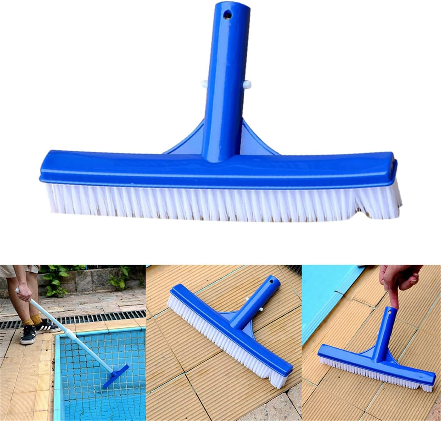 Chenyin Swimming Pool Brush,9.8'' Brush Head,Heavy Duty Pool Brush for Cleaning Pool Walls,Tiles,Floors Etc.(Pole Not Included) image number 2