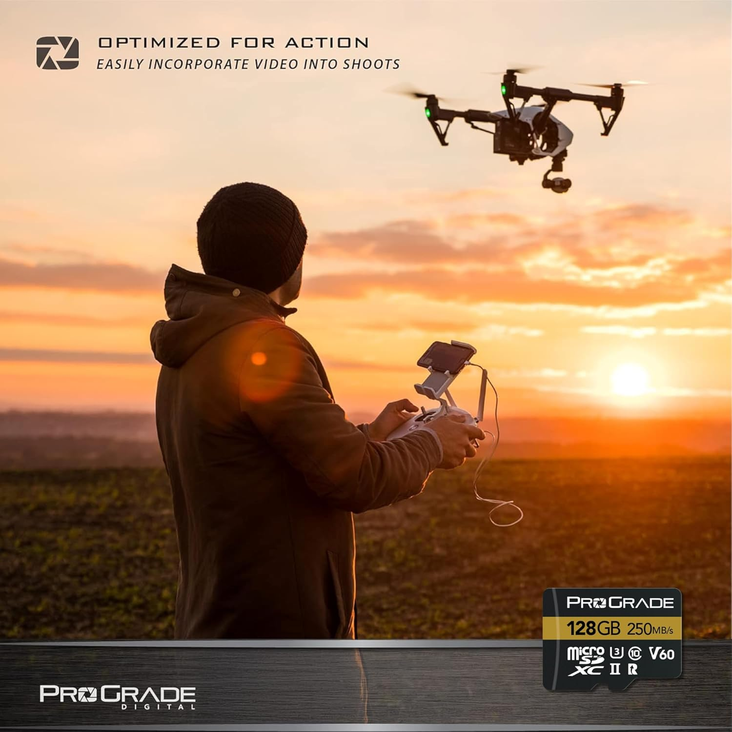 Microsd Card V60 (128GB) - Tested like a Full-Size SD Card for Use in Dslrs, Mirrorless and Aerial or Action Cameras | up to 250Mb/Read Speed and 130Mb/S Write Speed by Prograde Digital image number 3