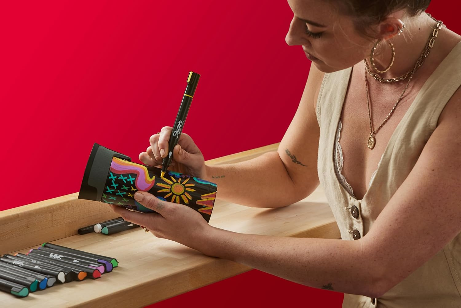 Sharpie 2201182 Creative Brush Tip Acrylic Marker (Pack of 5) image number 5