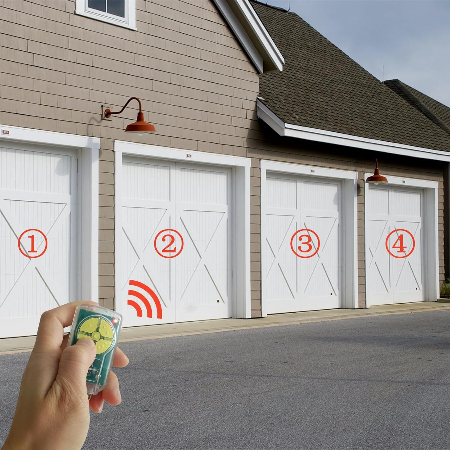 QSDIYRF Gate/Garage Remote Compatible with ATA PTX-5 PTX-5V1 PTX-5V2 DCB-05 GDO-6V3/6V4/7V2/7V3/8V3/9V2/9V3/10V1/11V1 Etc Garage Door Remote 433.92Mhz Yellow Buttons (Red LED Indicator, 1 Pack) image number 3