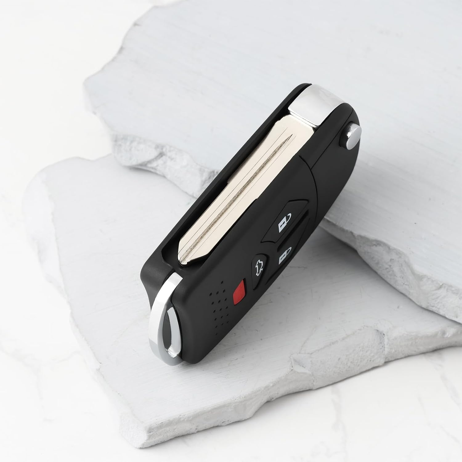 SING F LTD 3+1 Buttons Car Emote Key Shell Case Fob Right Slot Compatible with Mitsubishi Eclipse Lancer Galant image number 1