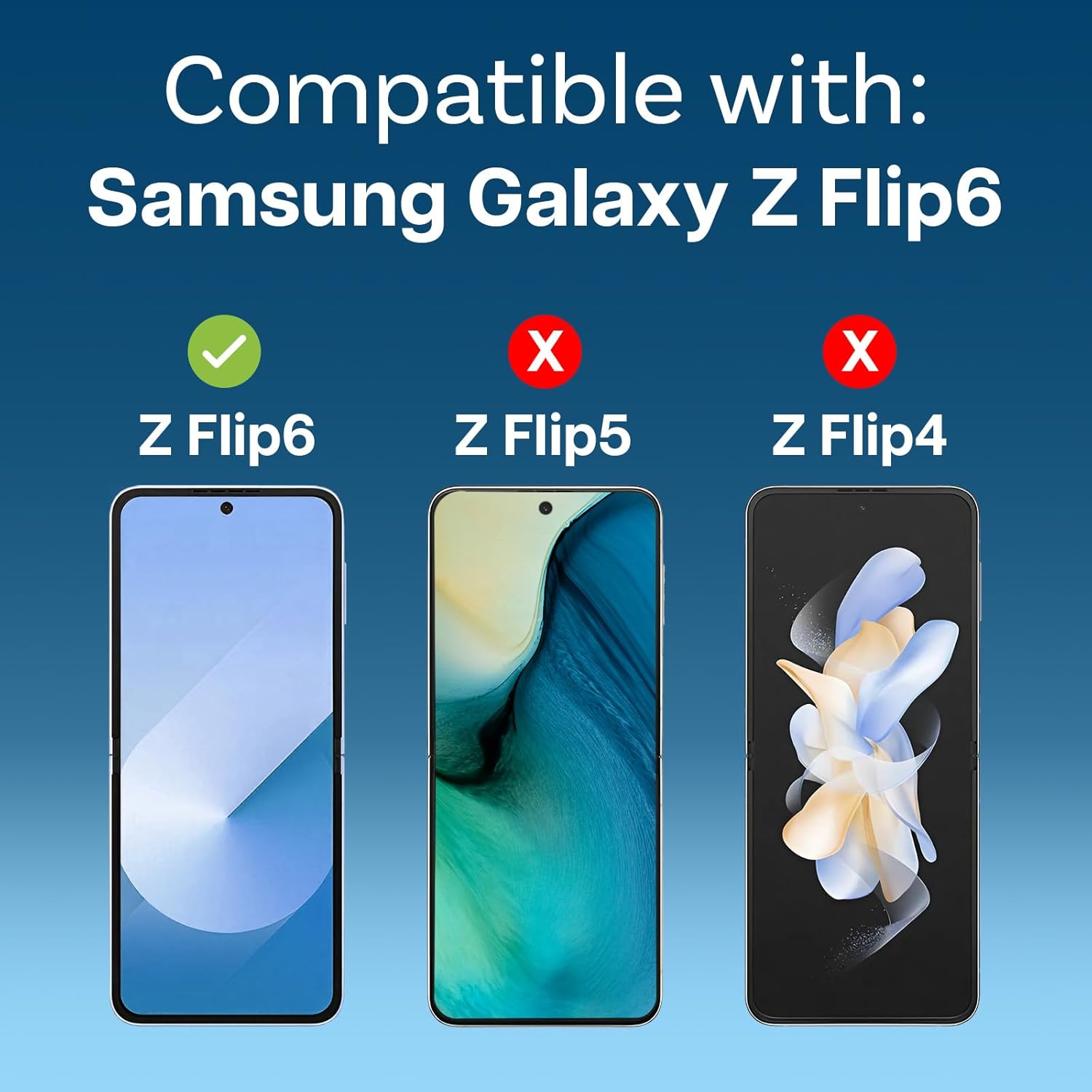 MMOBIEL Back Rear Camera Glass Lens Replacement Compatible with Samsung Galaxy Z Flip6 - Pre-Installed Adhesive, Tweezer and Cloth image number 4