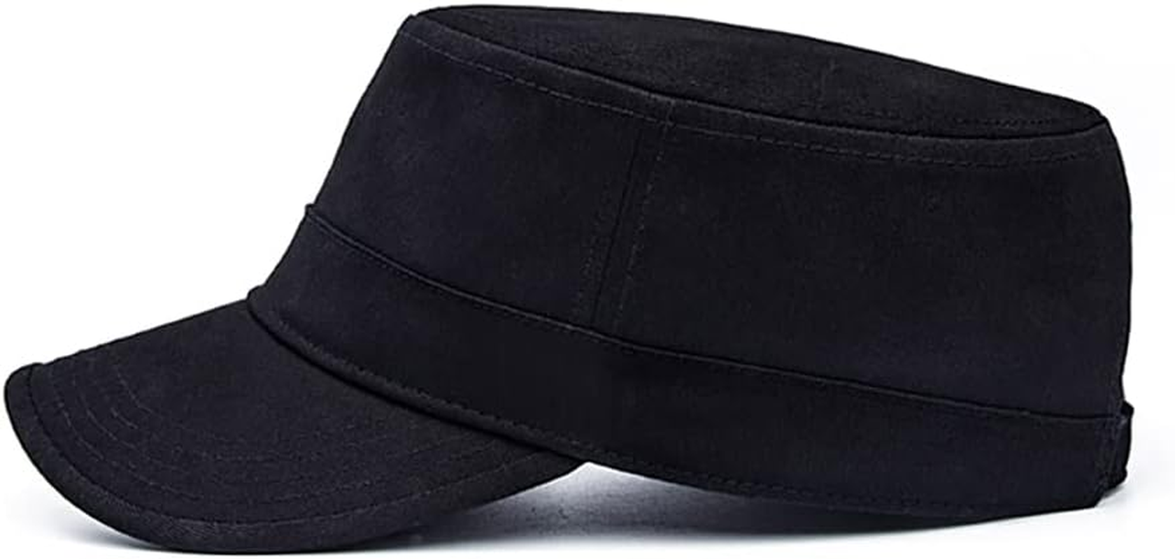 2 Pcs Unisex Cadet Army Cap Military Hat Combat Cap Breathable Baseball Cap Adjustable Flat Top Cap for Men Women image number 1