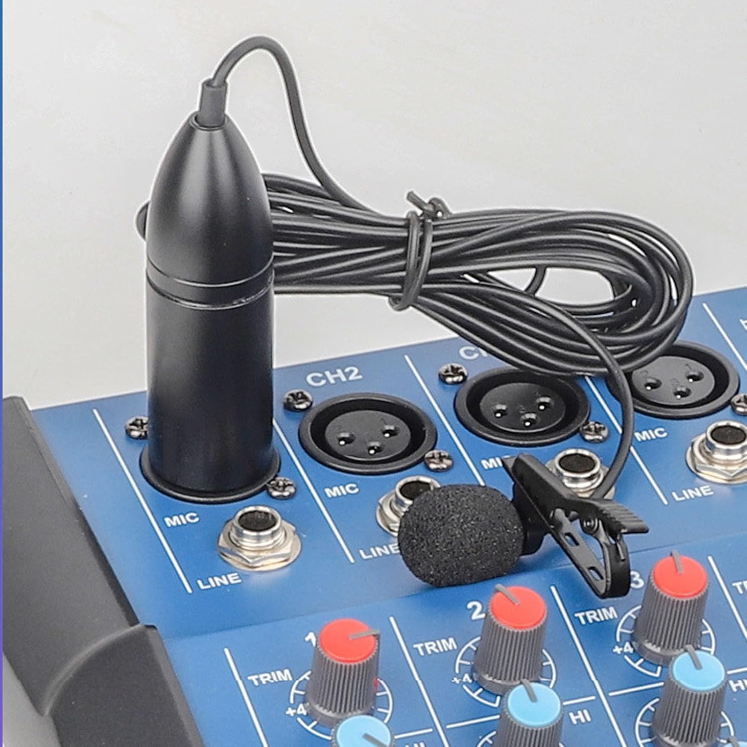 48V Phantom Power Omnidirectional XLR Lavalier Microphone with Metal Lapel Mic Clip, 3 Pin XLR External Lav Mic, for Recording Interview image number 6