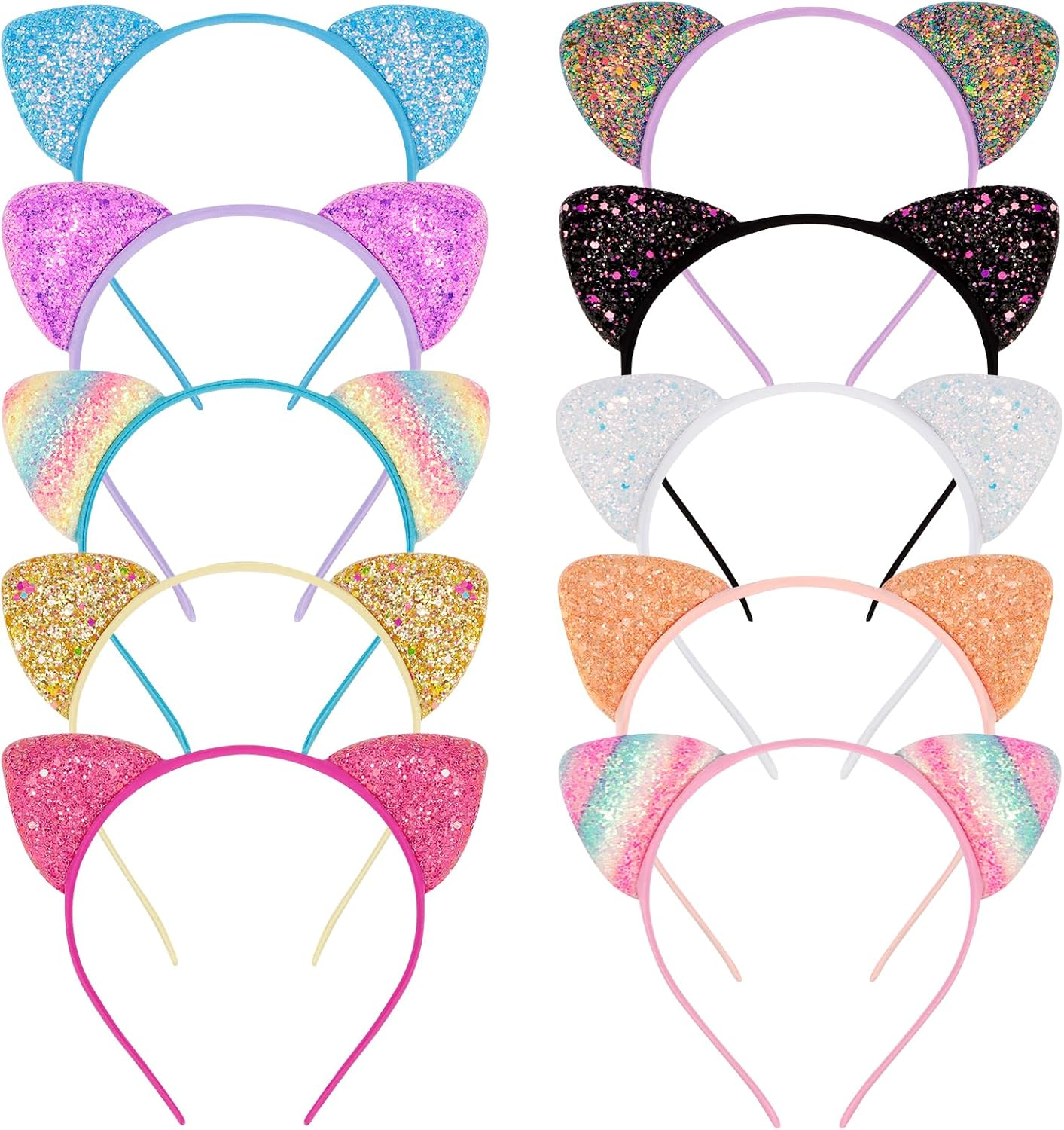 COCIDE 36Pcs Cat Ears Headbands Plastic Taylor Party Decorations Headbands for Girls Gabby Dollhouse Party Favors Birthday Supplies for Women Halloween Hair Accessories Hair Hoops Costume image number 6