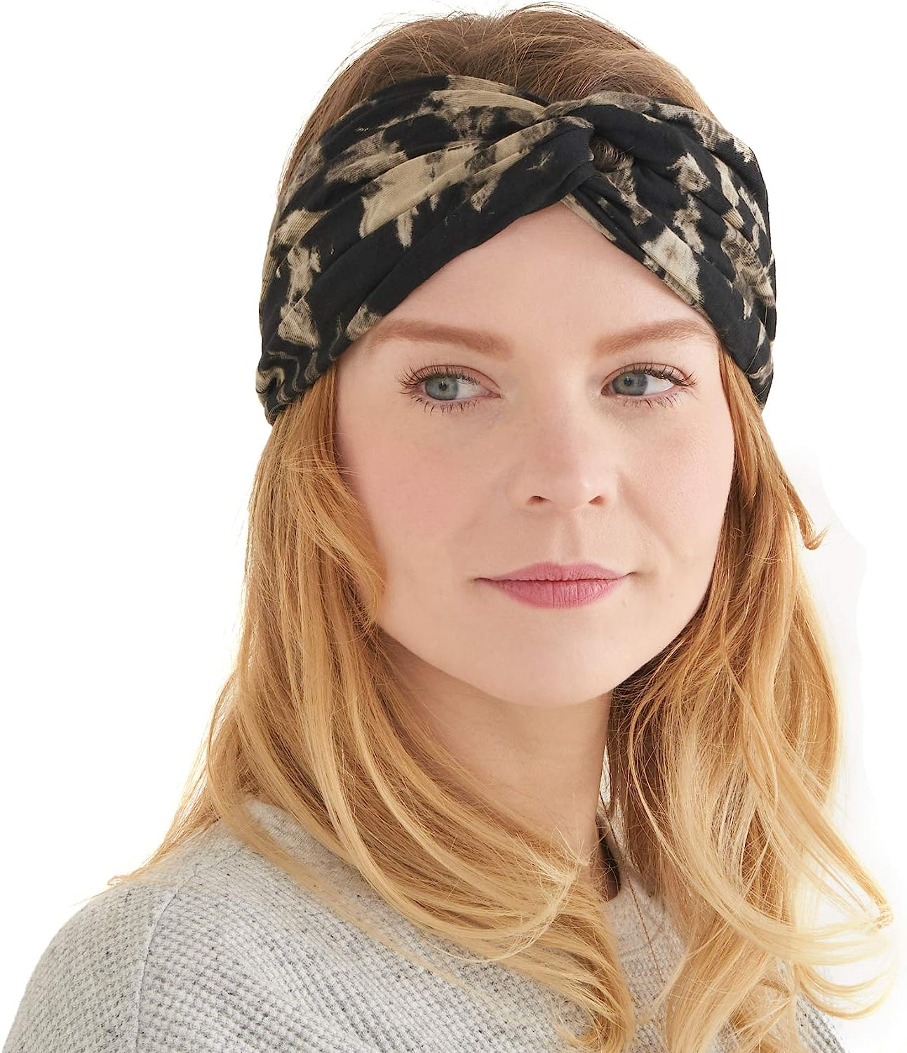 Women'S Boho Tie Dye Headband - Fashion Bandanas Turban Headwrap Twist Knot Hippie Hairband Hair Wrap D - A image number 4