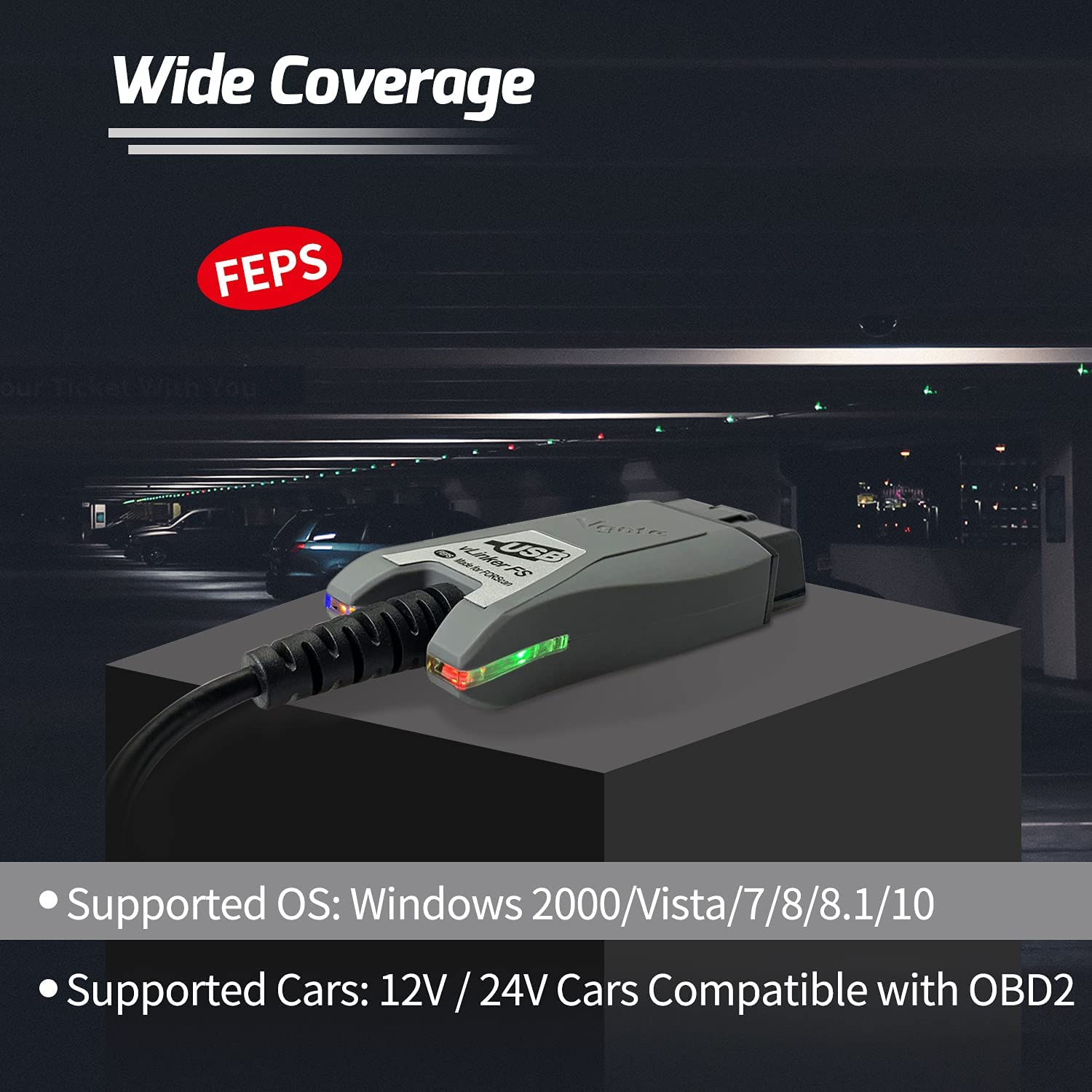 Vgate Vlinker FS OBD2 USB Adapter for Forscan HS/MS-CAN Auto Switch image number 5
