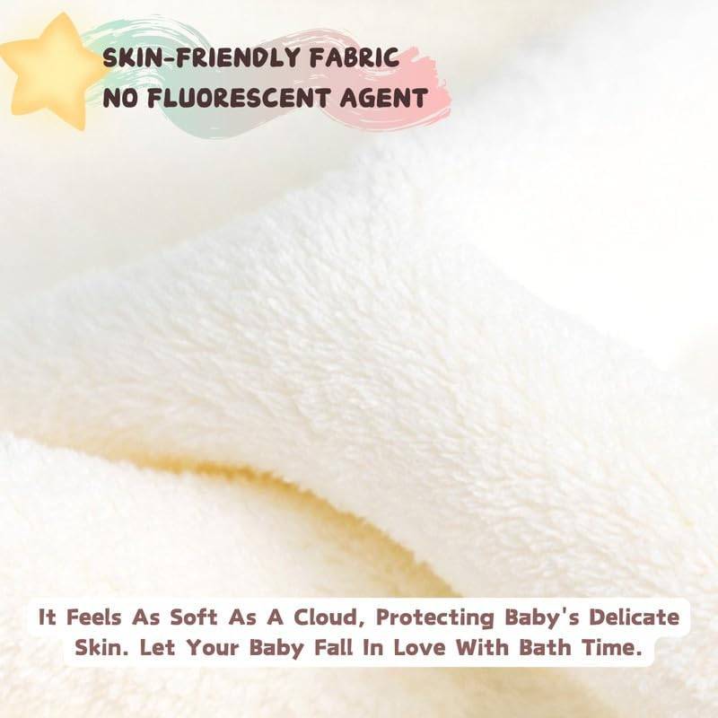 Baby Towel, Hooded Towel for Babies, Ultra Soft Baby Towels, Super Absorbent and Washable, Baby Towel with Unique Animals for Baby Gift image number 2