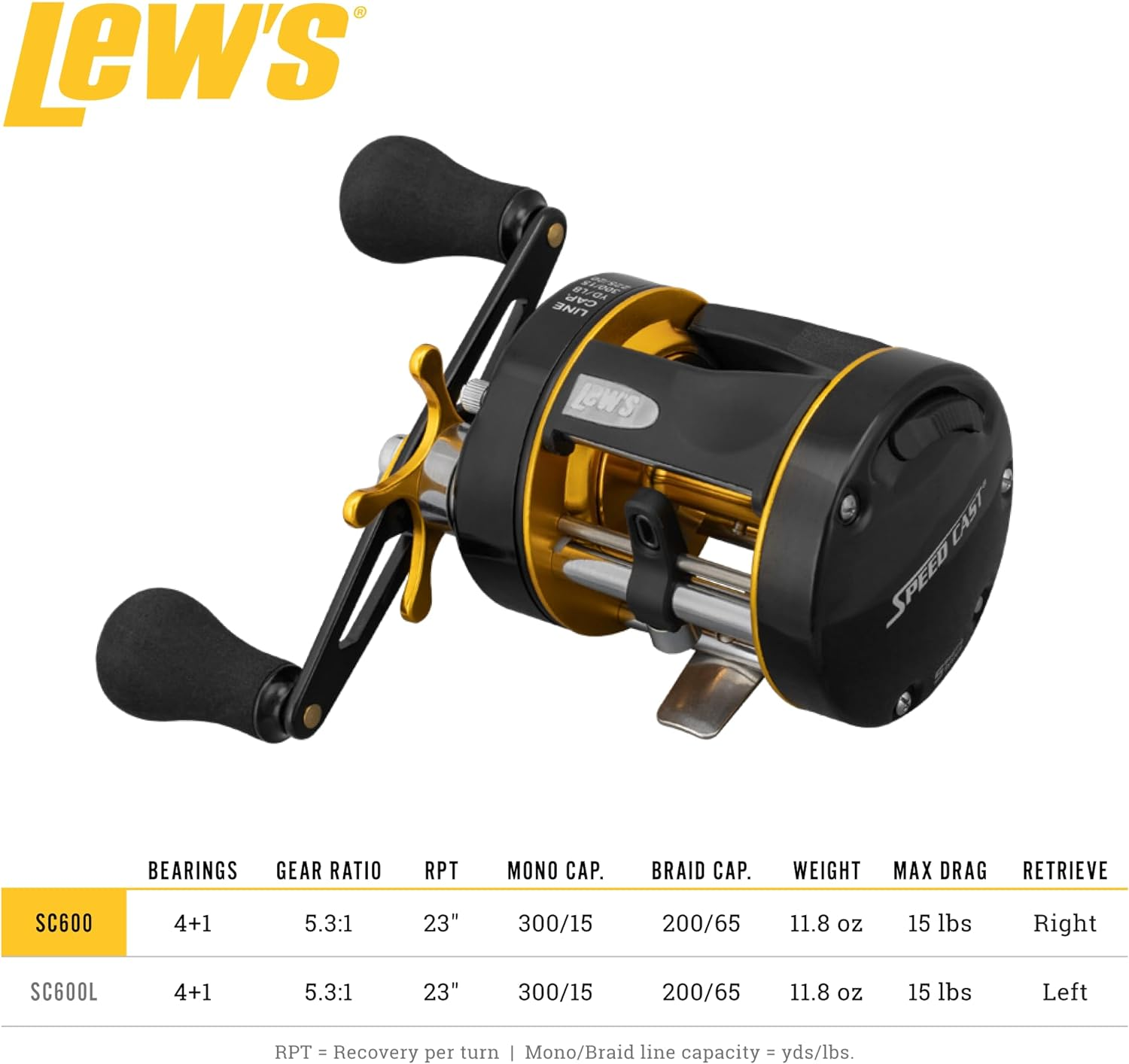 Lew'S Fishing Lew'S Speed Cast SC600 Reels image number 4